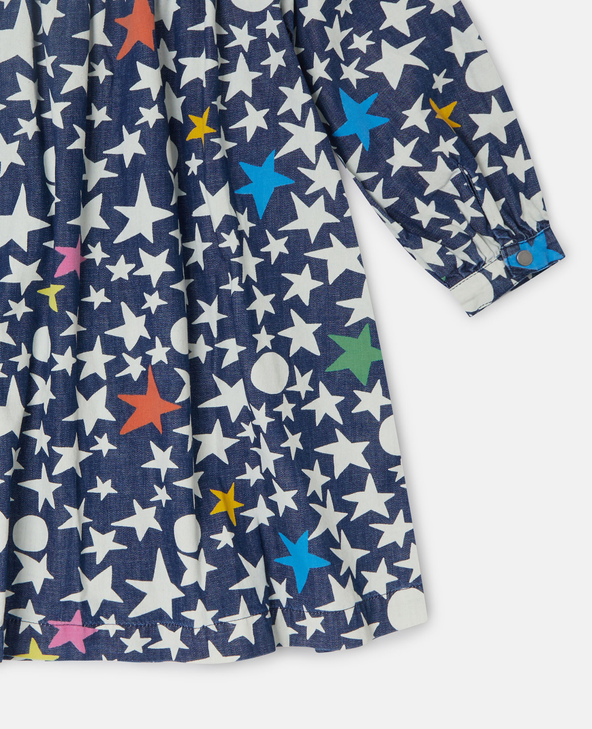 Star Print Long-Sleeve Dress-Multicolour-large image number 4