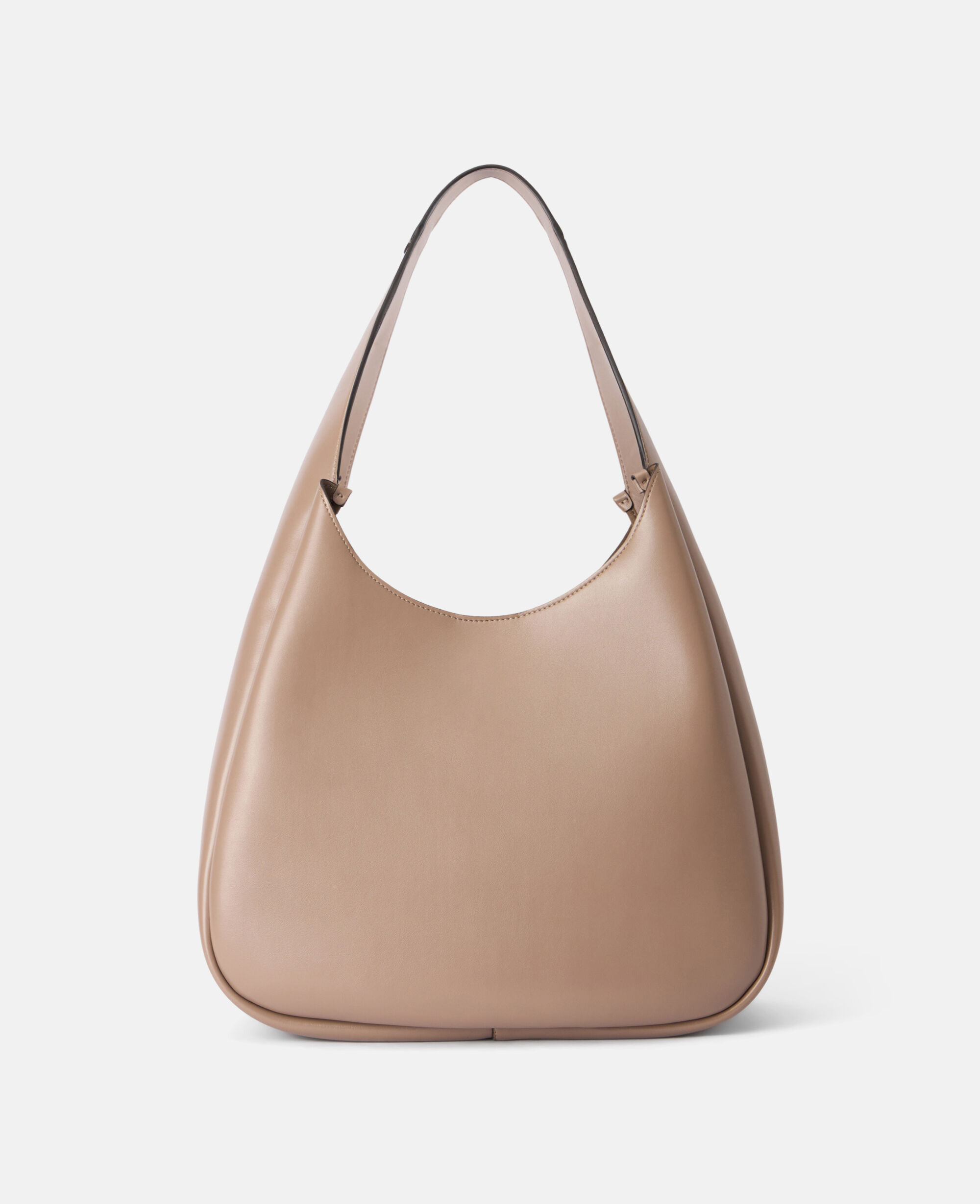 Women Taupe Brown Logo Slouchy Hobo Tote Bag | Stella