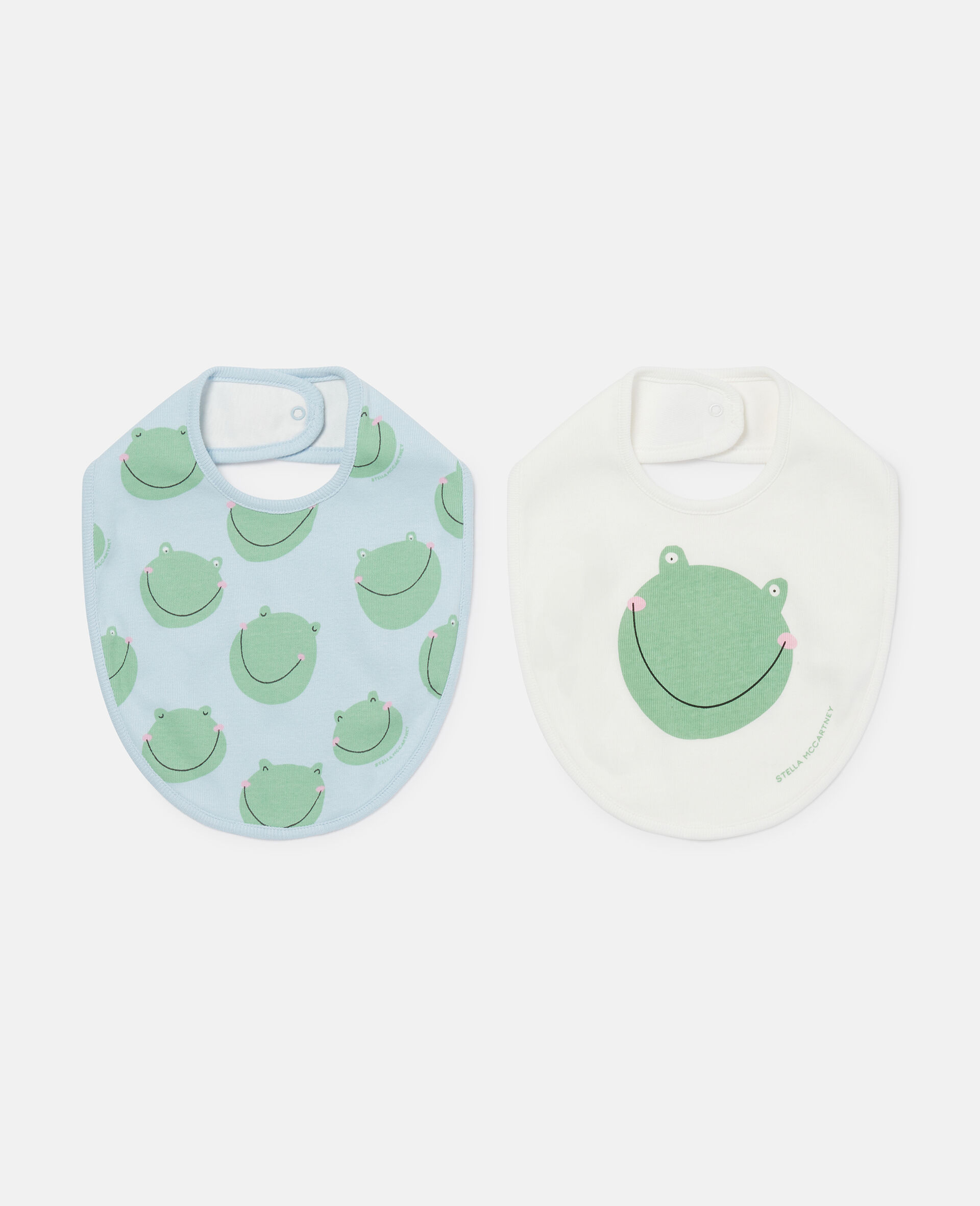 Frog Graphic Print Bib Set-Blue-large image number 0