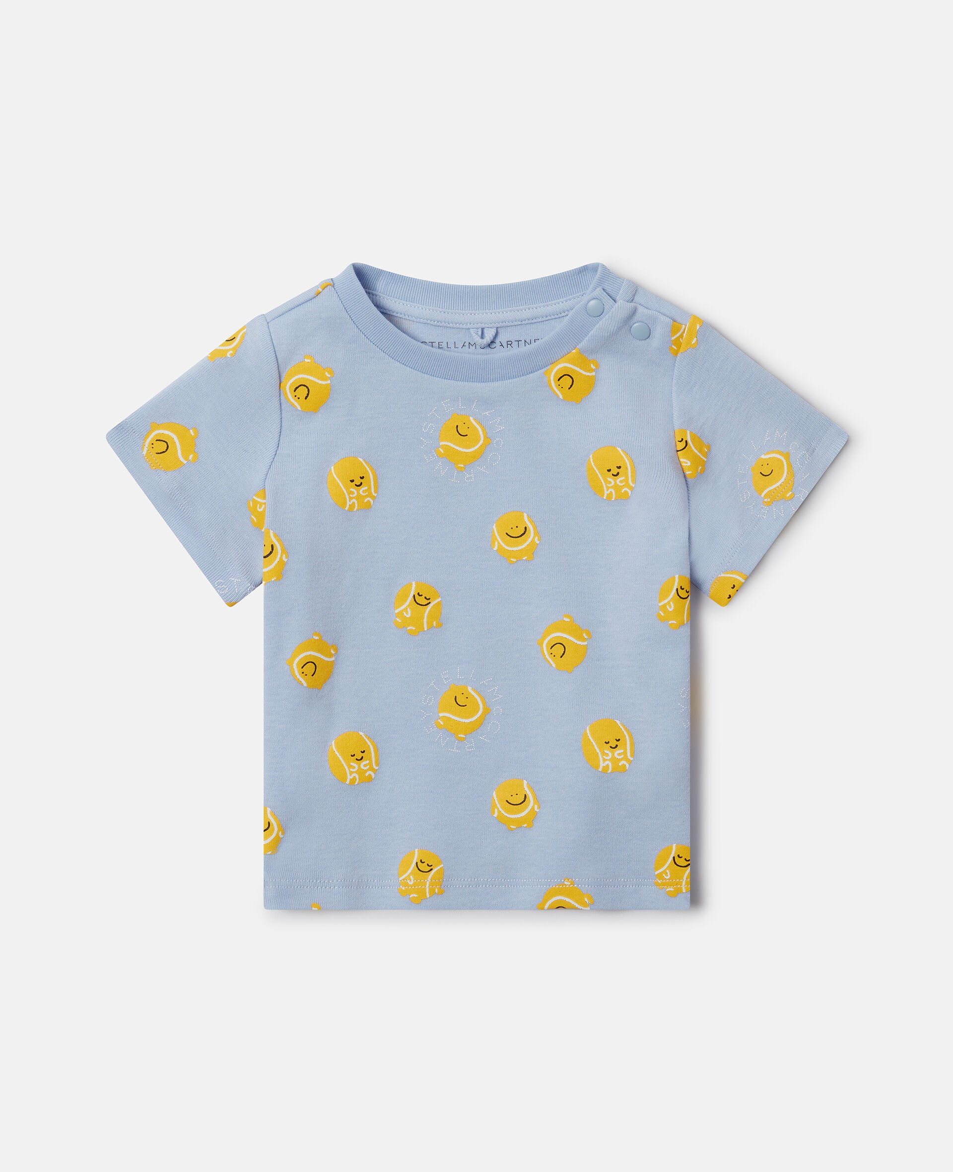 Tennis Ball Print T-Shirt -Blue-medium
