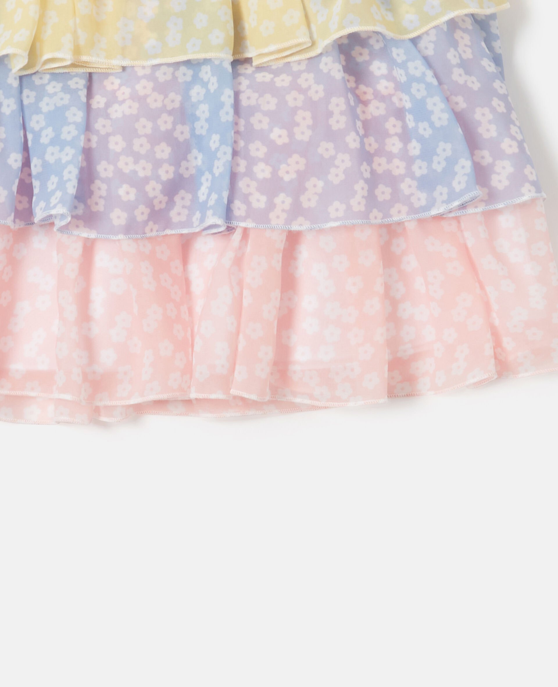 Tiered Chiffon Skirt-Multicolour-large image number 3