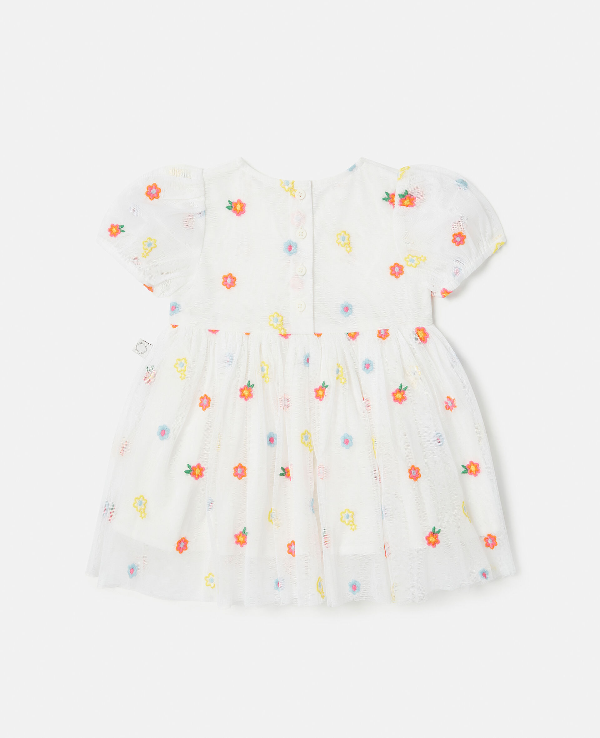 Flower Embroidery Tulle Dress-Pink-large image number 2