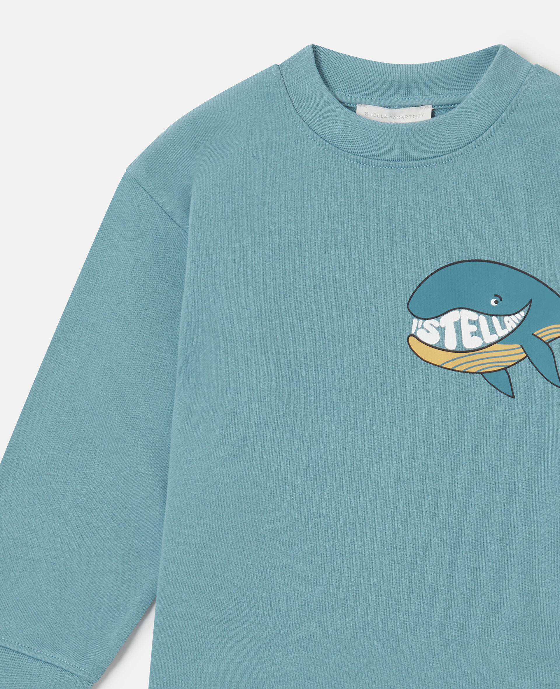 Whale Motif Sweatshirt-Blue-medium