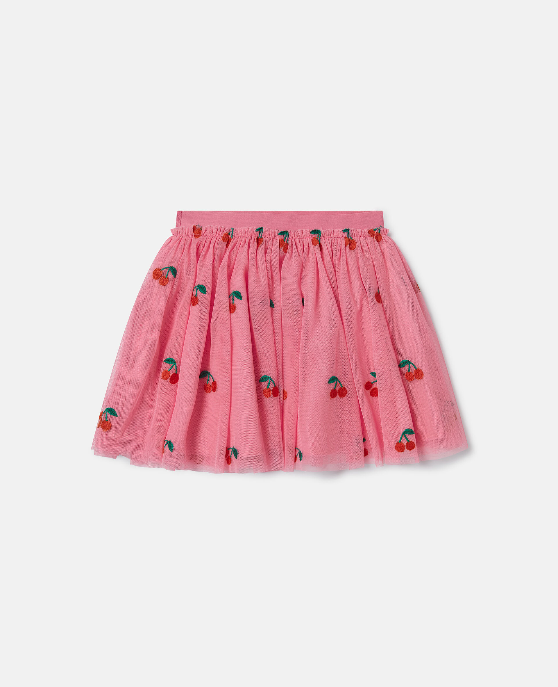 Cherry Embroidered Tulle Skirt-Pink-large image number 2