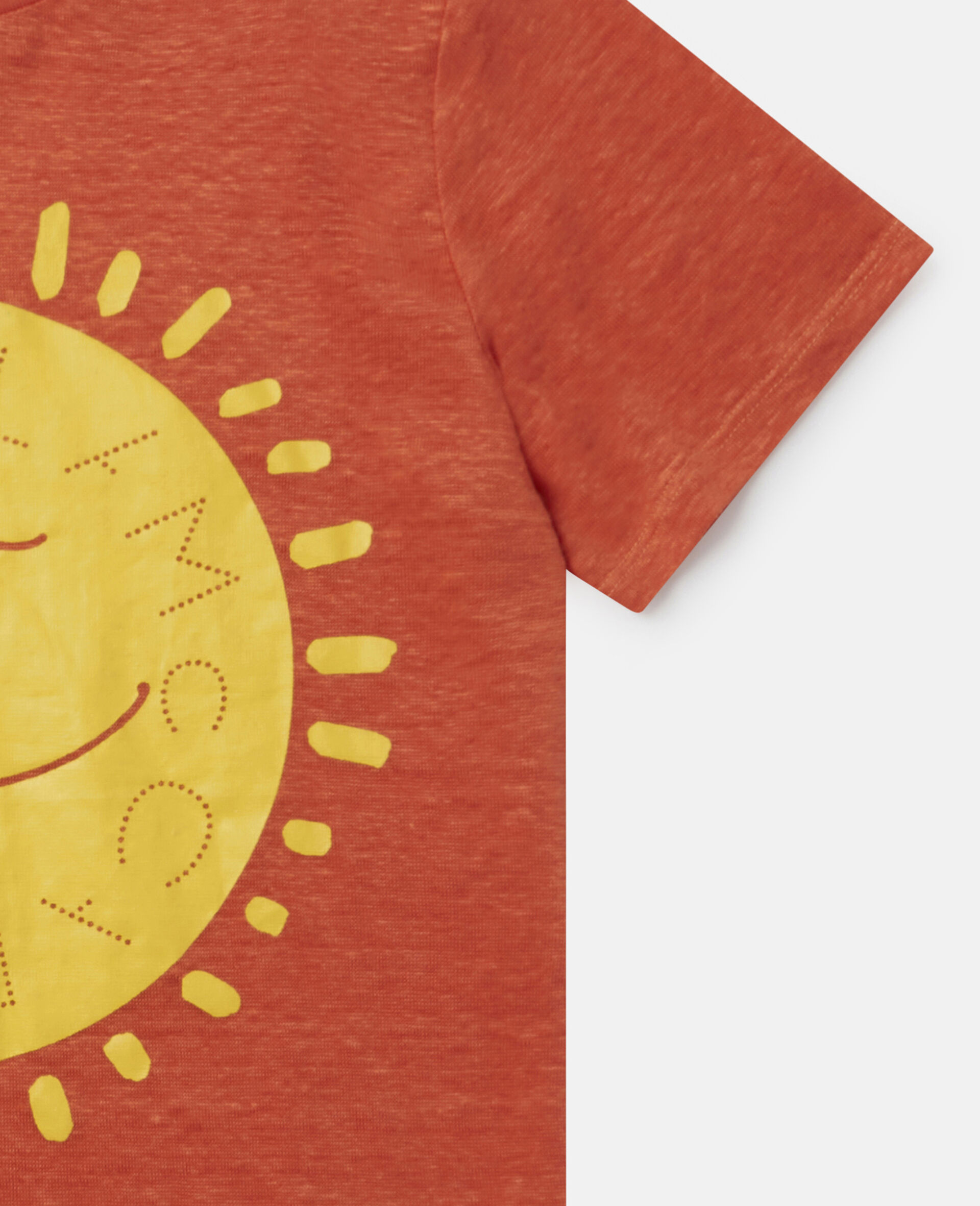 Sun Logo Cotton T-Shirt-Orange-large image number 1