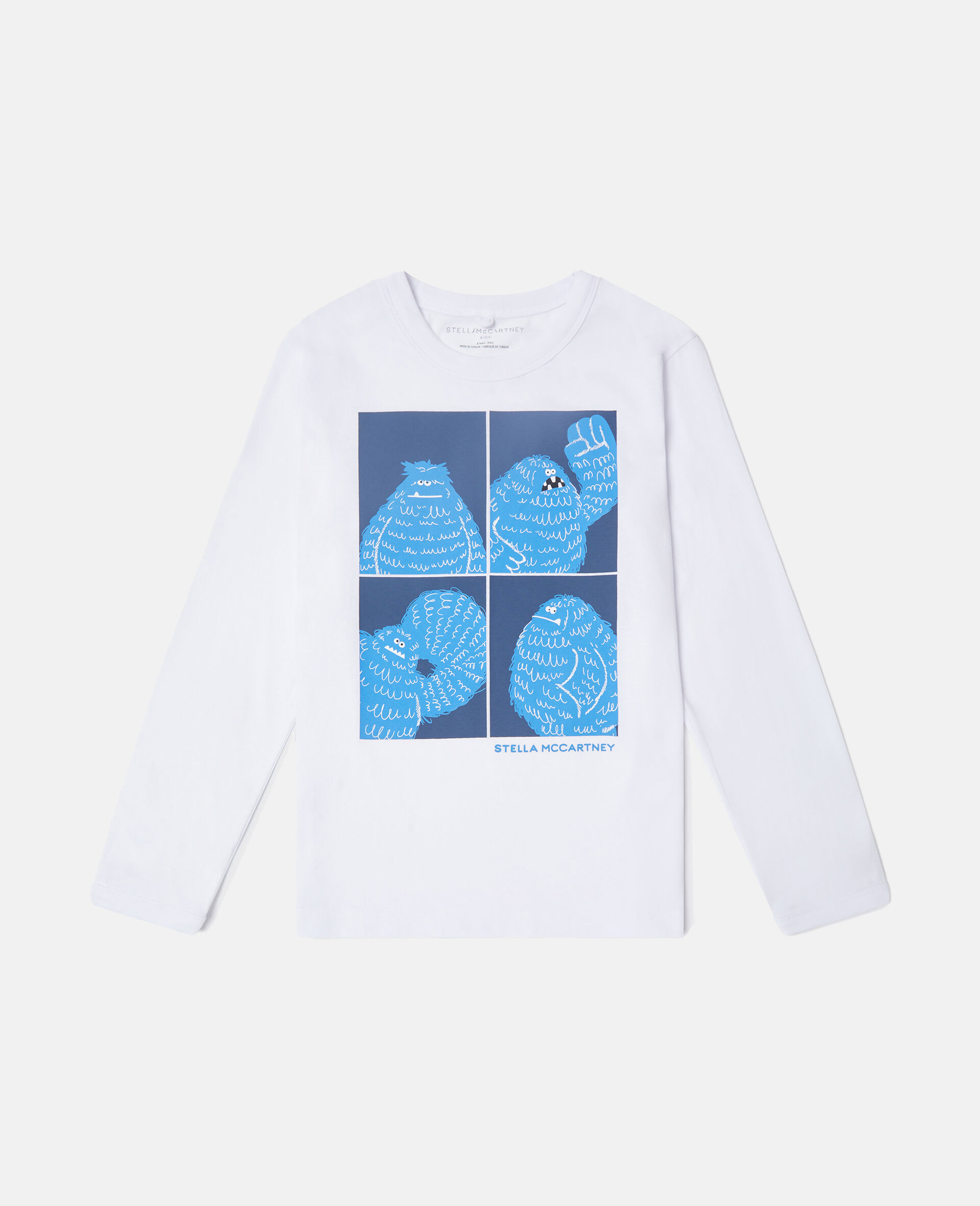 Monster Graphic Long-Sleeve Top-White-large image number 0