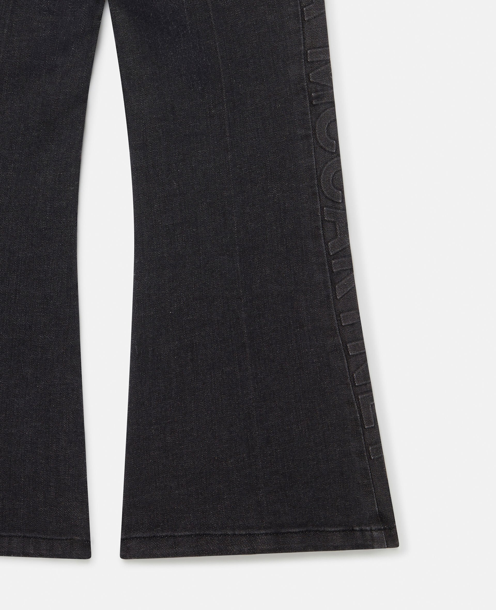 Flared Denim Jeans-Black-large Flared Denim Jeans-Black-large image number 3