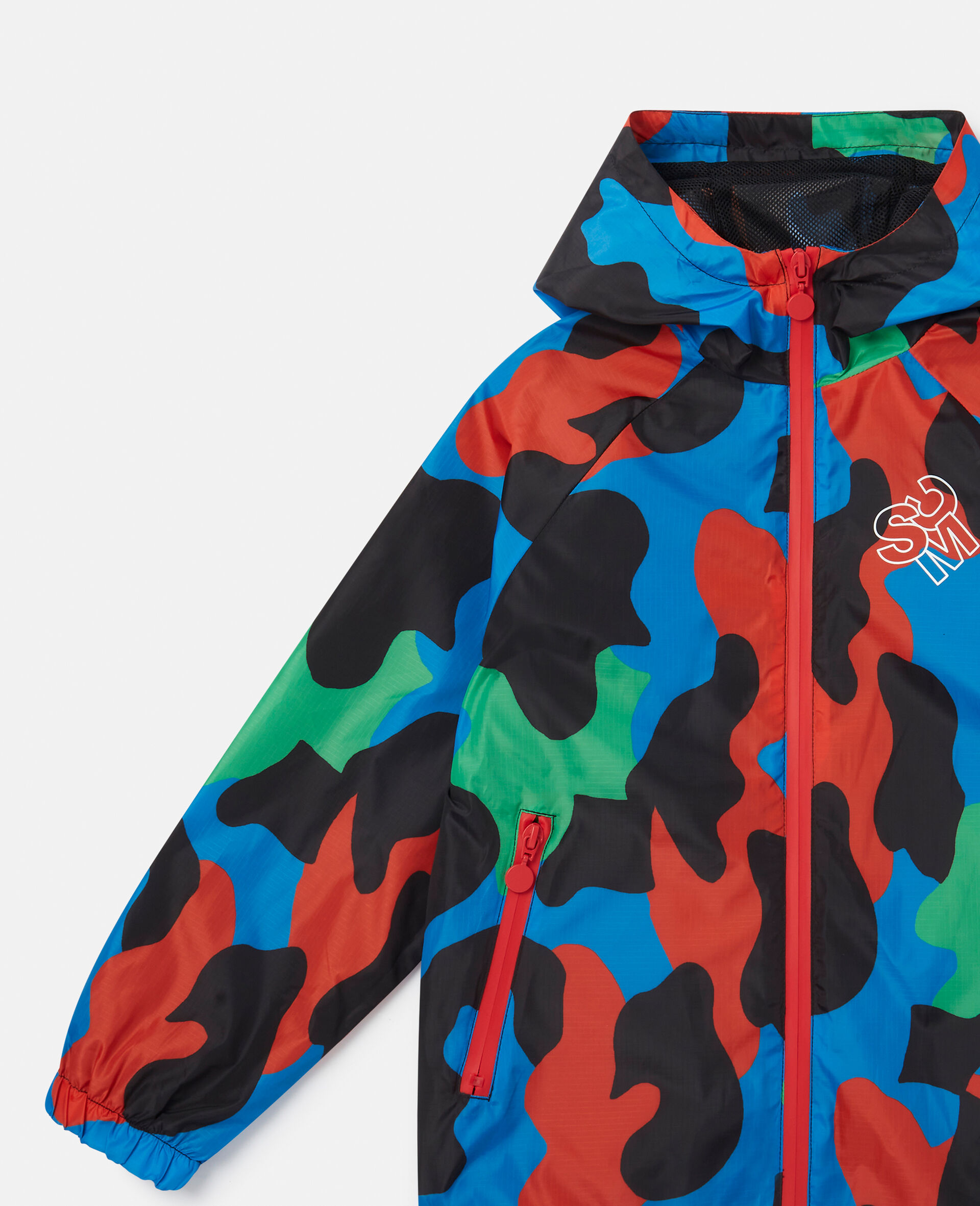 Camouflage Print Hooded Jacket-Multicolour-large image number 1