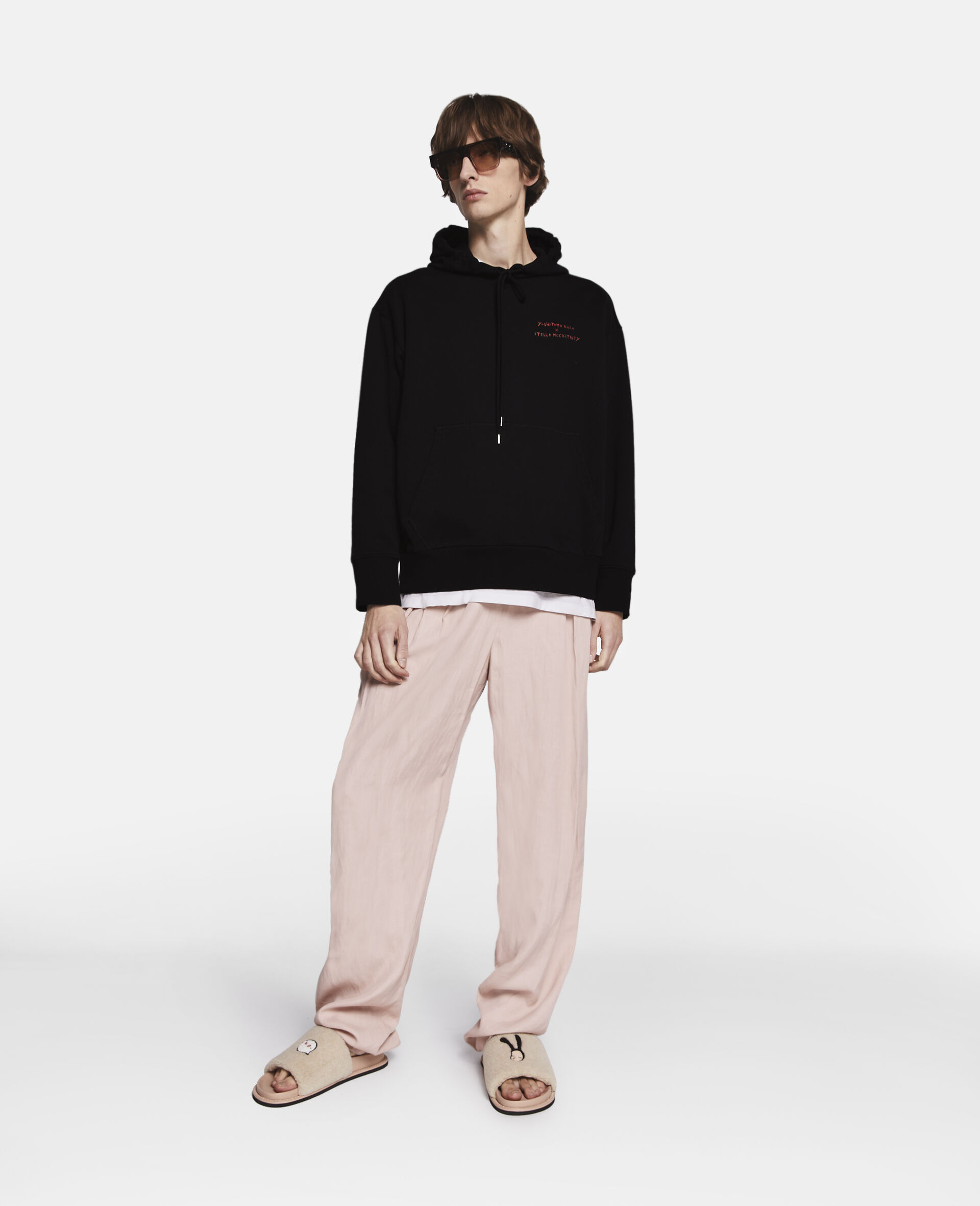 Sweat à capuche à imprimé Twins II-Noir-large image number 3