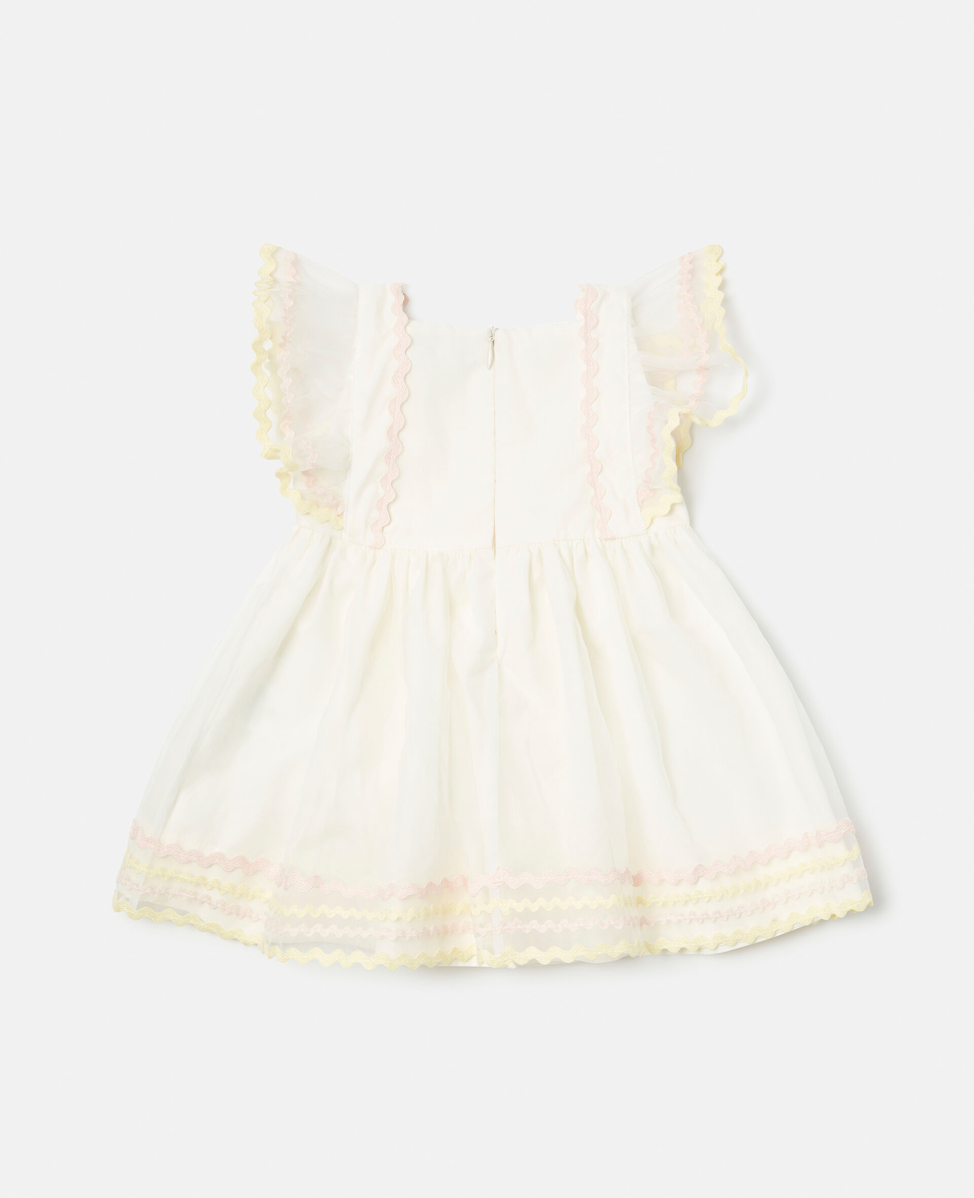 Embroidered Organza Dress-White-large image number 2