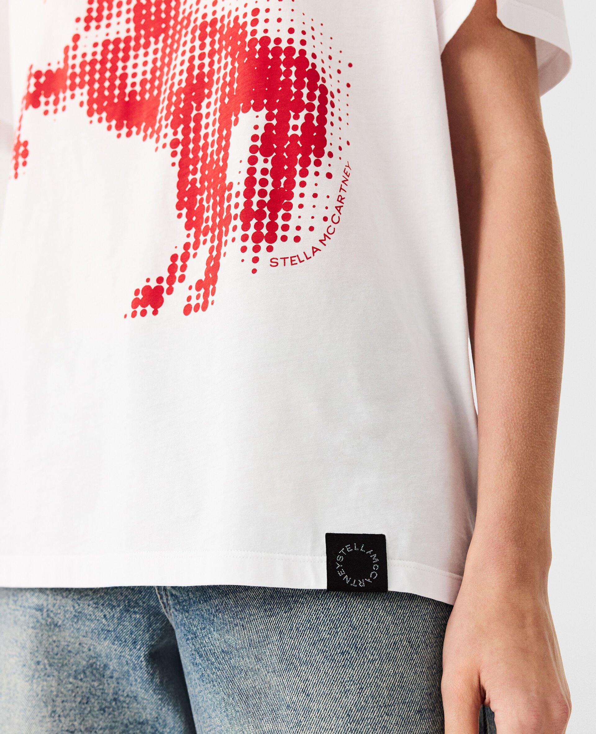 Airbrushed Horse Graphic T-Shirt-白色-large image number 2