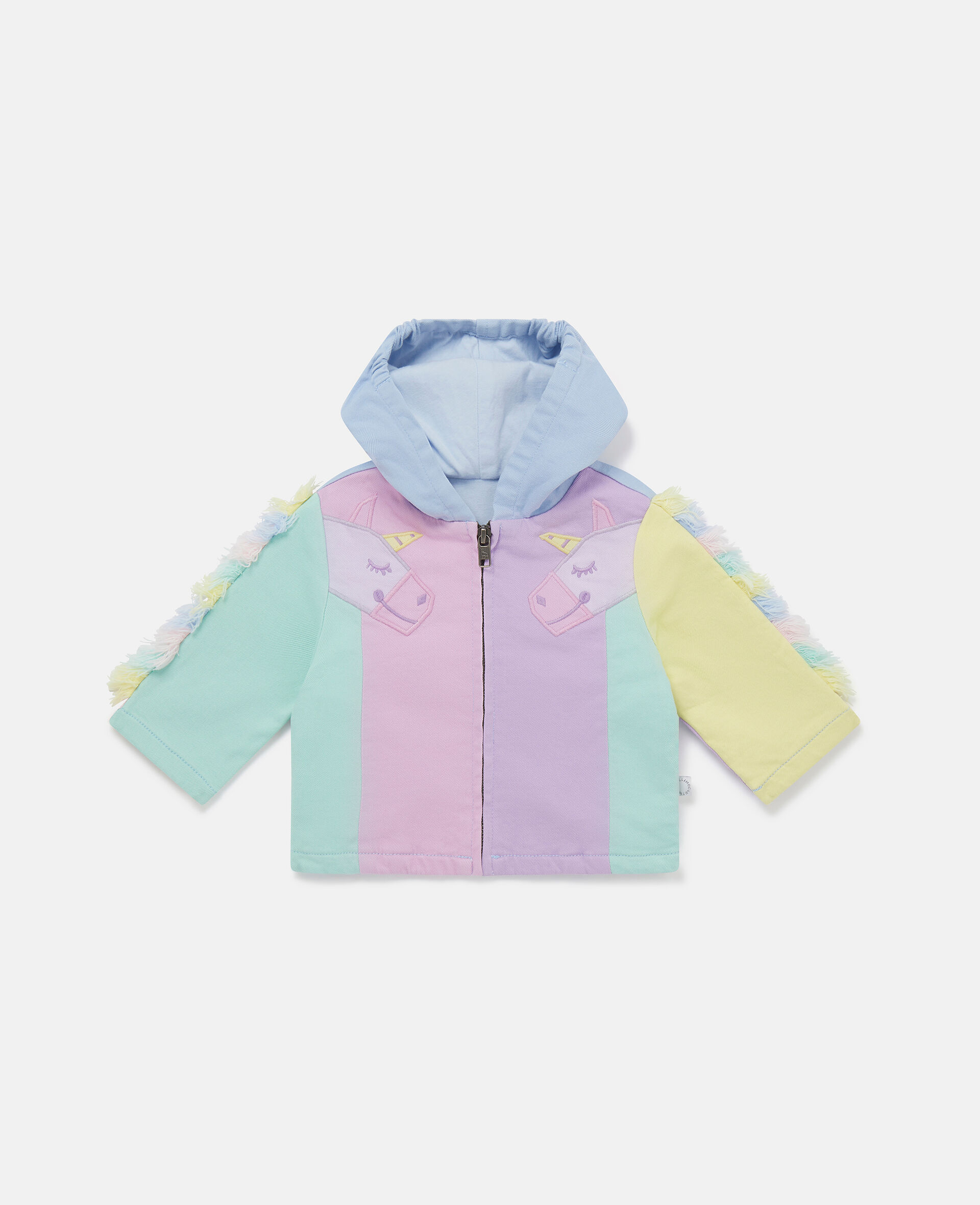 Rainbow Unicorn Zip Hoodie-Pink-large image number 0