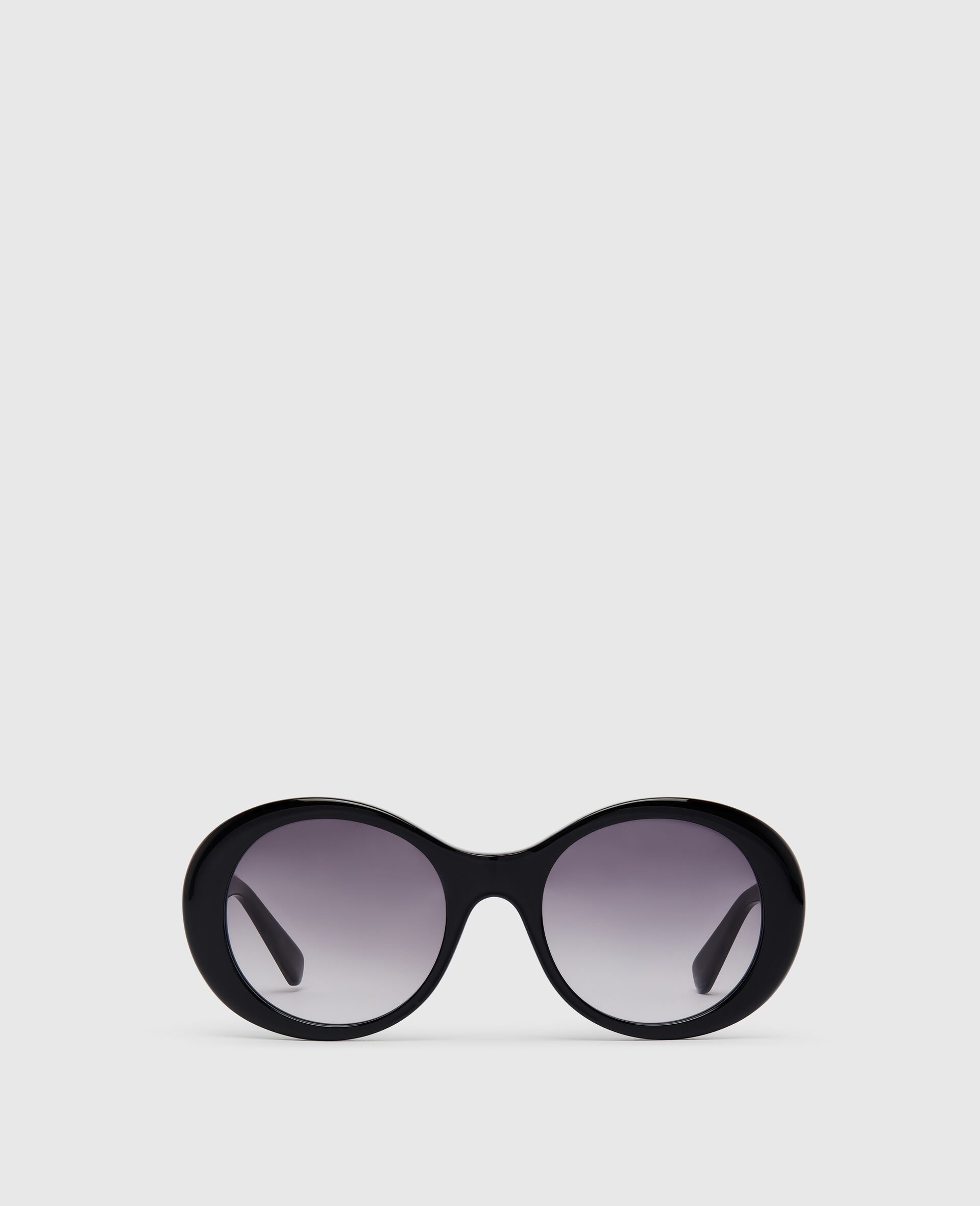 Oversized Round Gradient Sunglasses-Black-medium