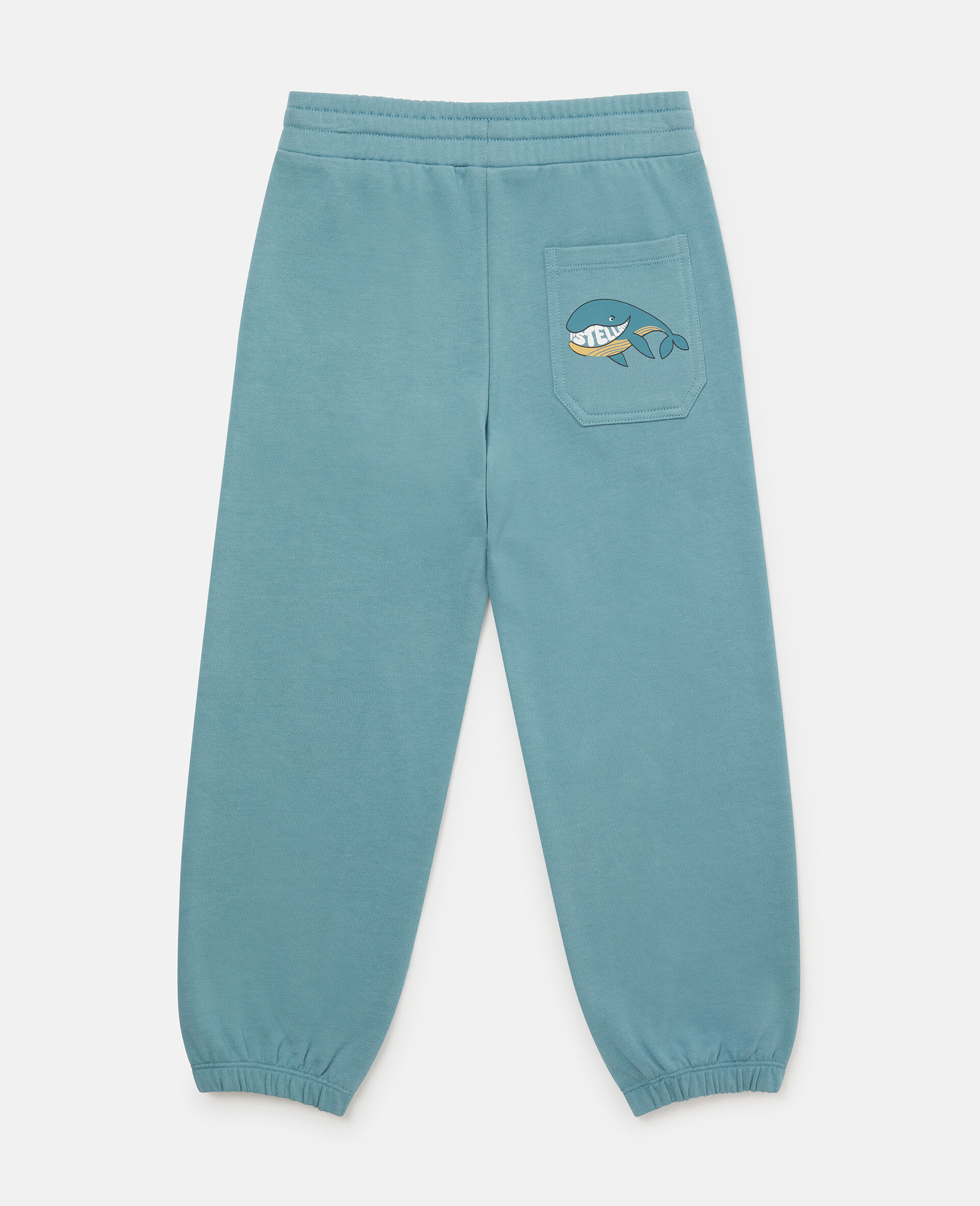 Cotton Drawstring Sweatpants -Blue-large image number 2