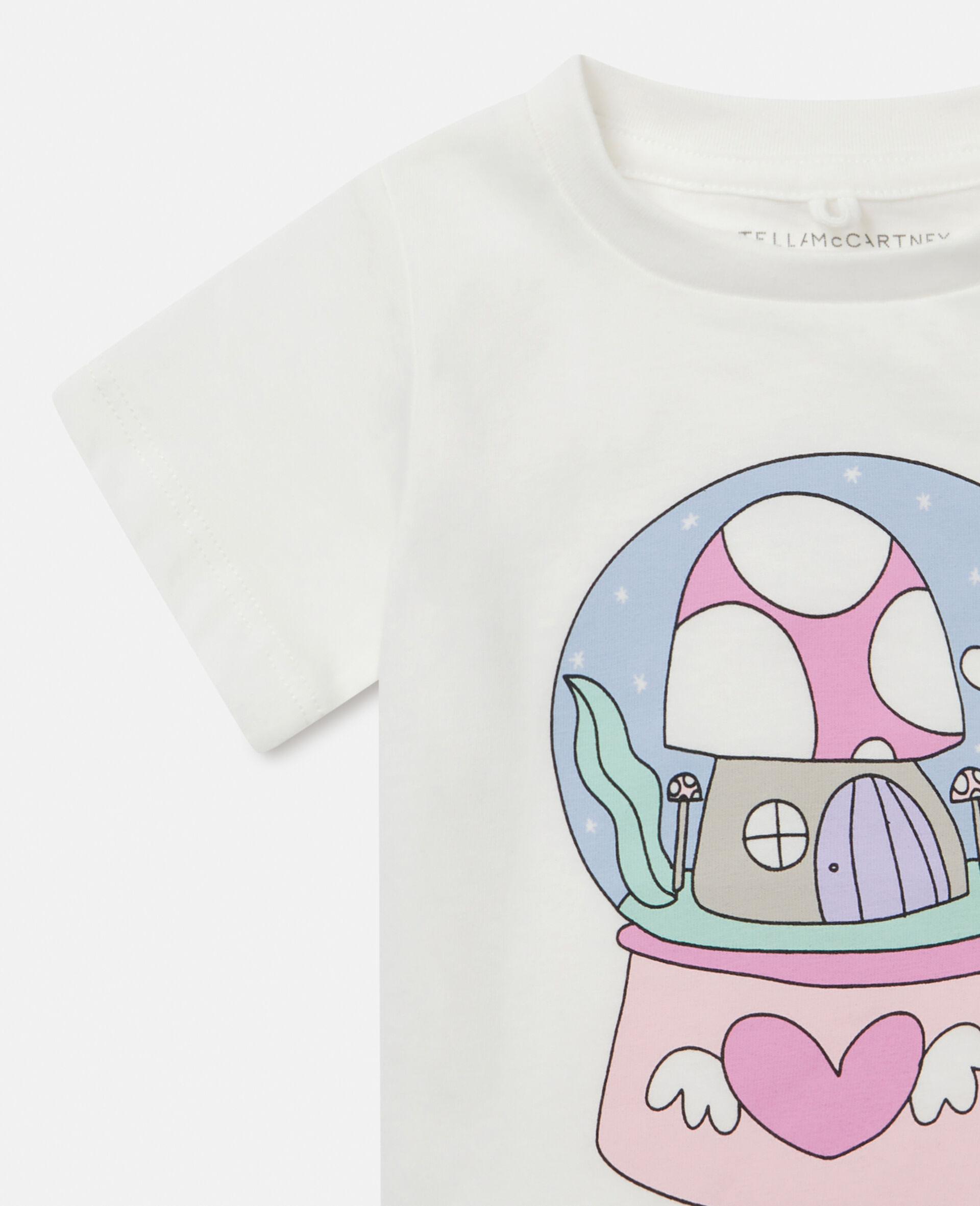 Ladybird Knitted Crewneck Cardigan -White-large image number 1