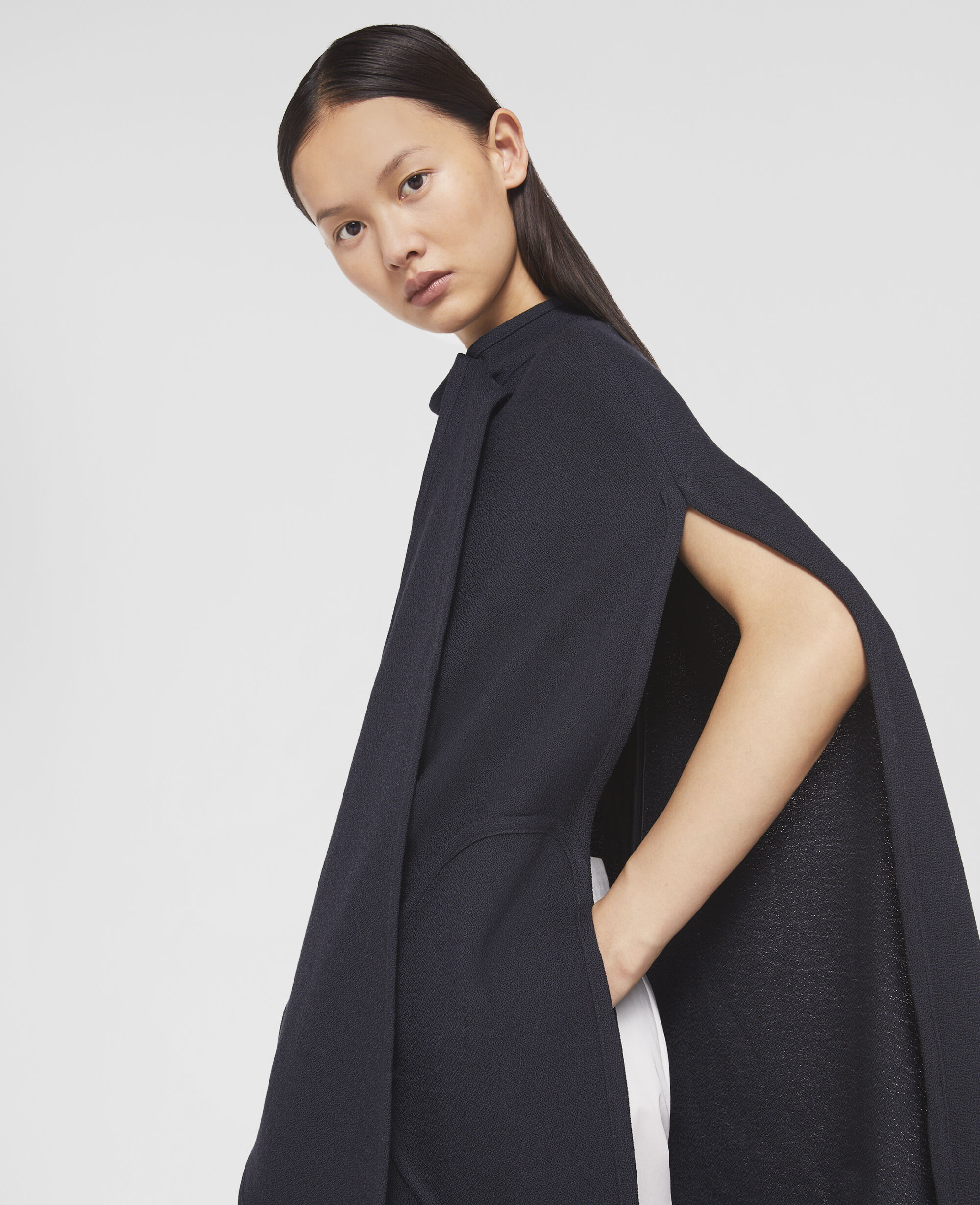 Longline cape clearance coat