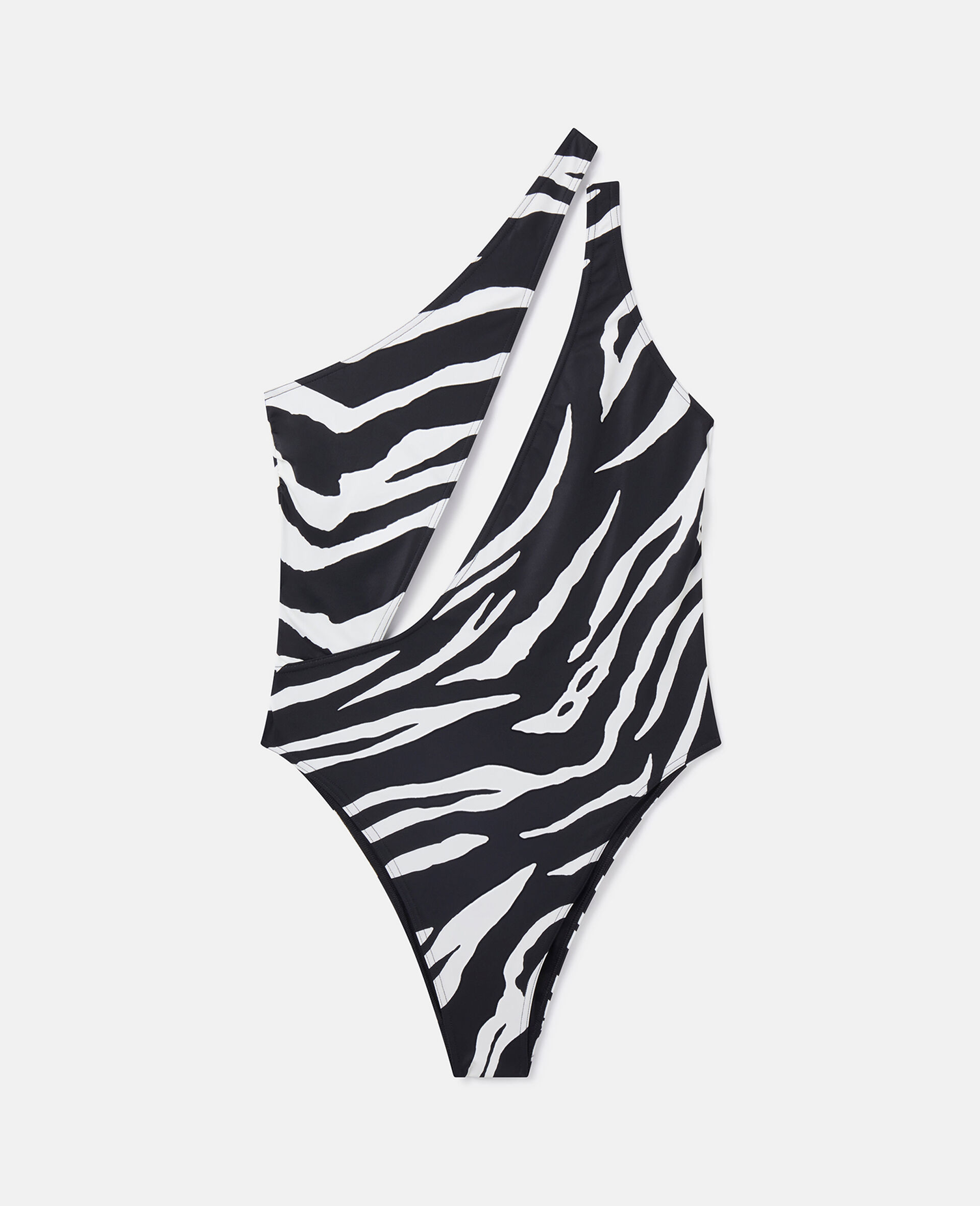Zebra Print Cut-Out Swimsuit-Multicolour-medium