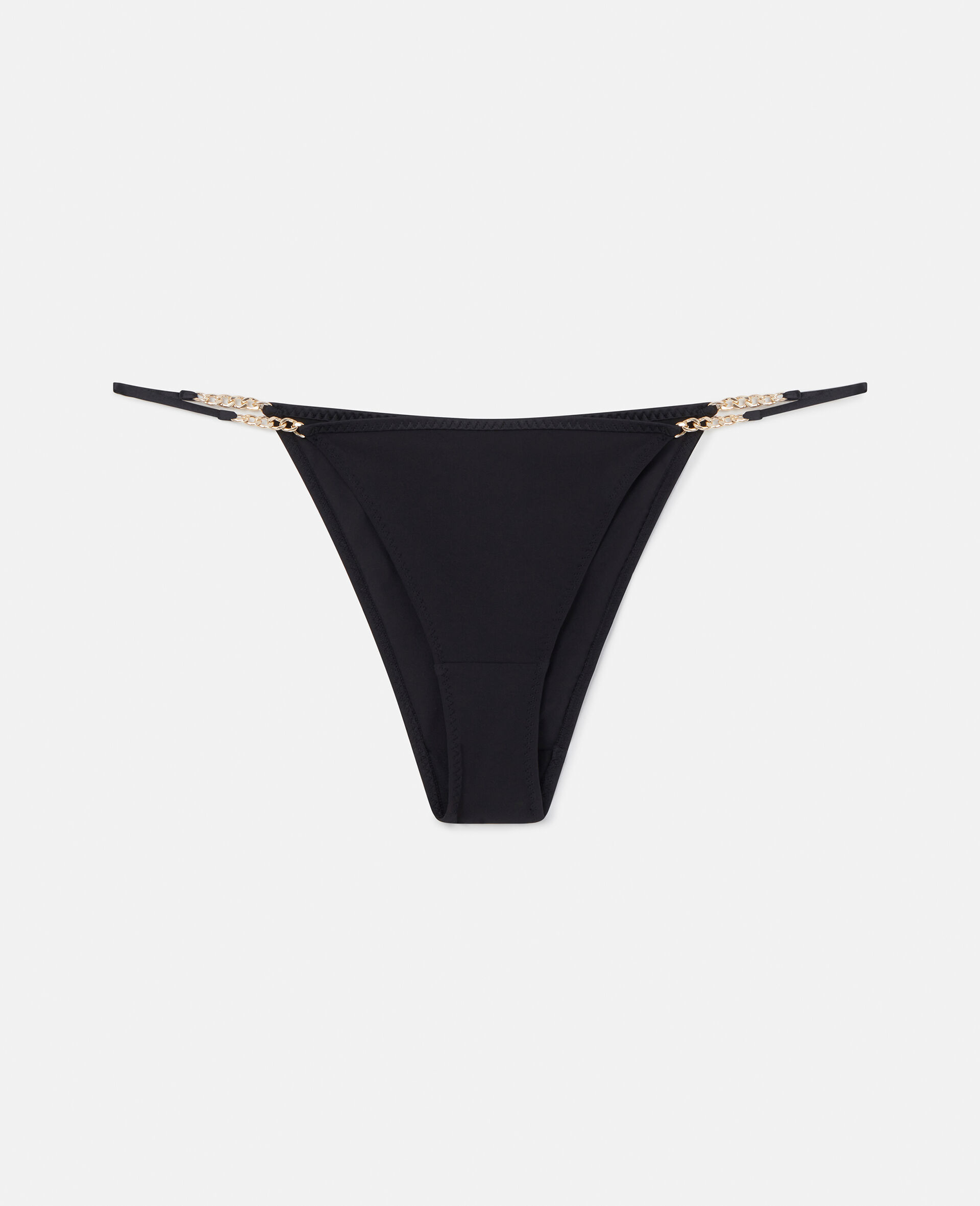 Iconic Chain Stretch Chiffon Bikini Briefs-Black-large image number 0