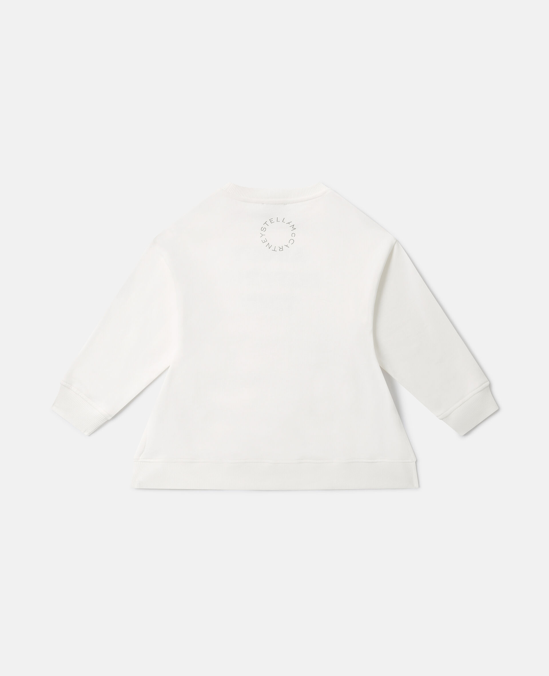 Slogan Print Sweatshirt  -White-large image number 2