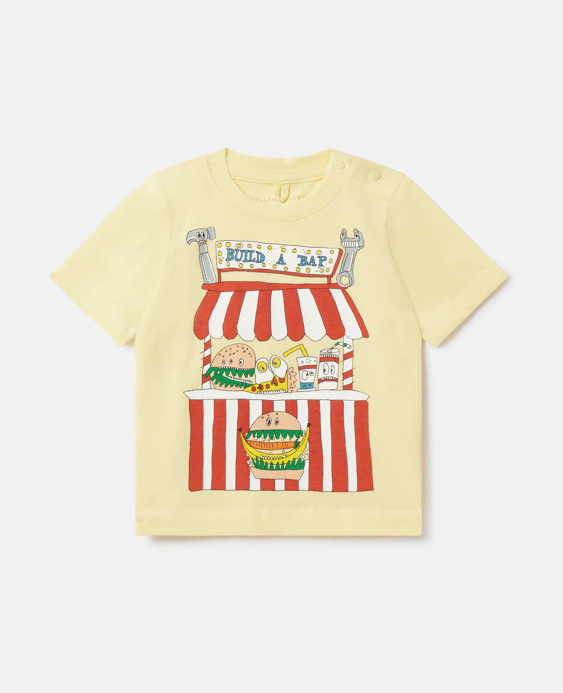 'Build A Bap' Stall T-Shirt-Multicoloured-large image number 0