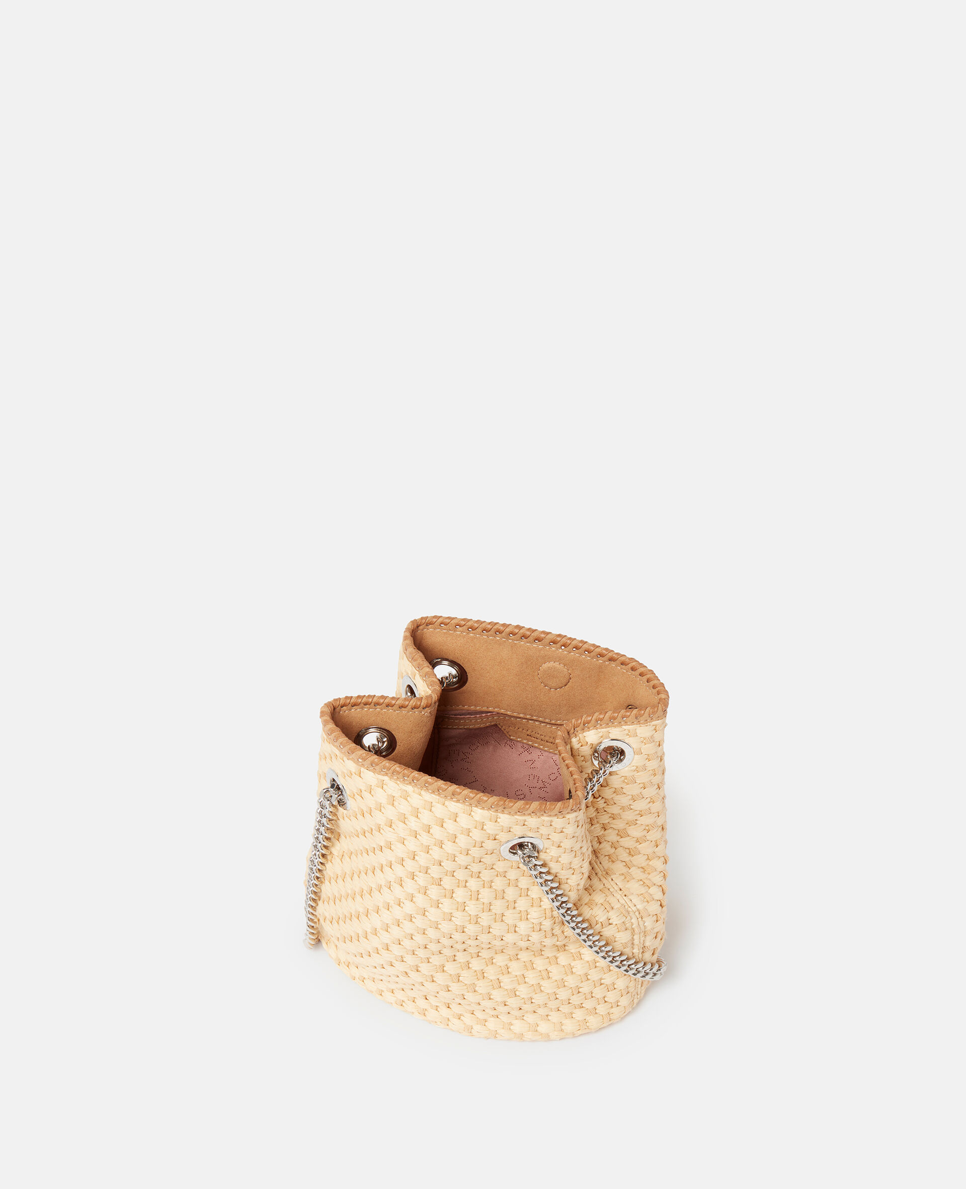 Sac seau Falabella tressé-Beige-large image number 4