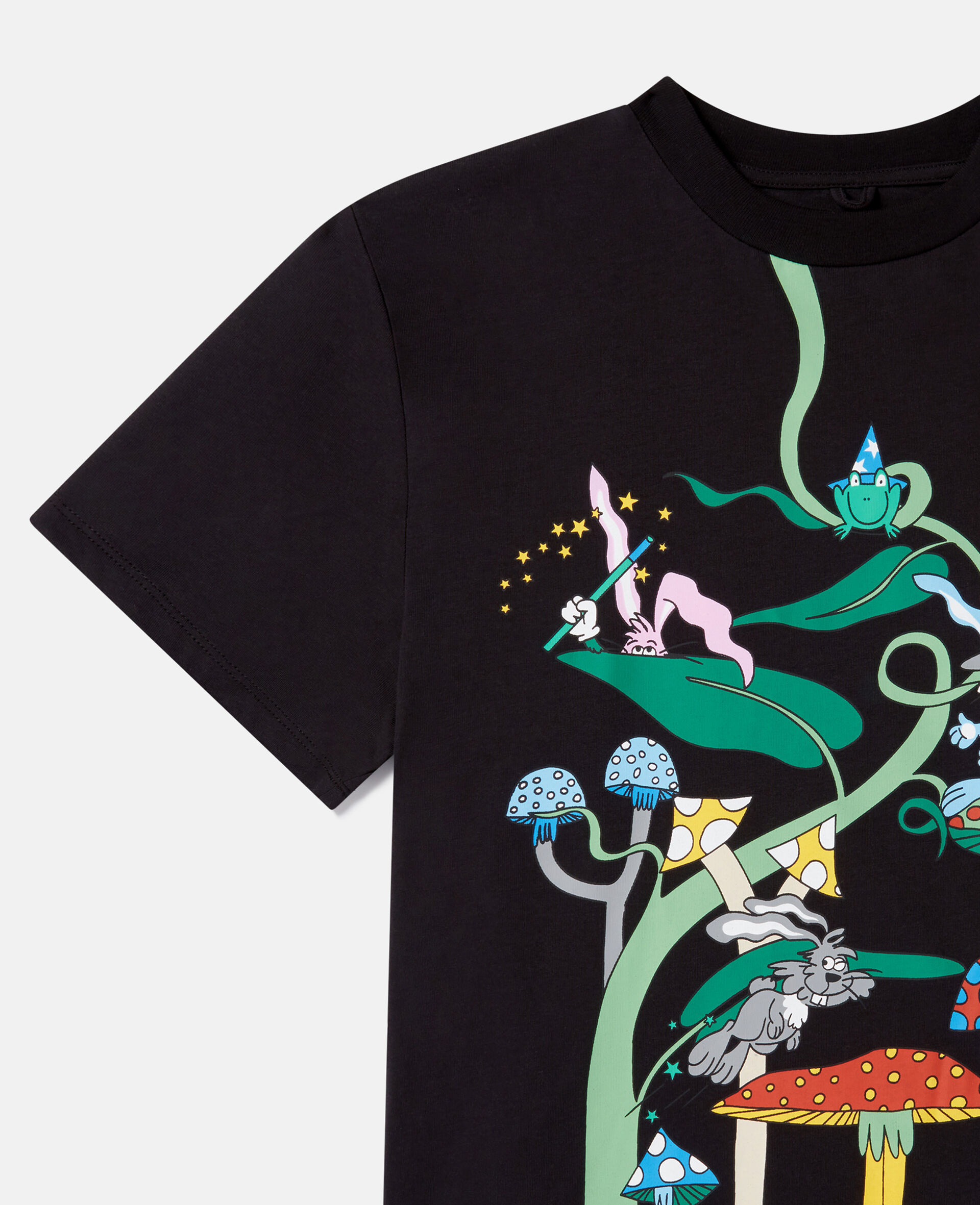 Woodland Friends Crewneck T-Shirt-Black-large Woodland Friends Crewneck T-Shirt-Black-large image number 1