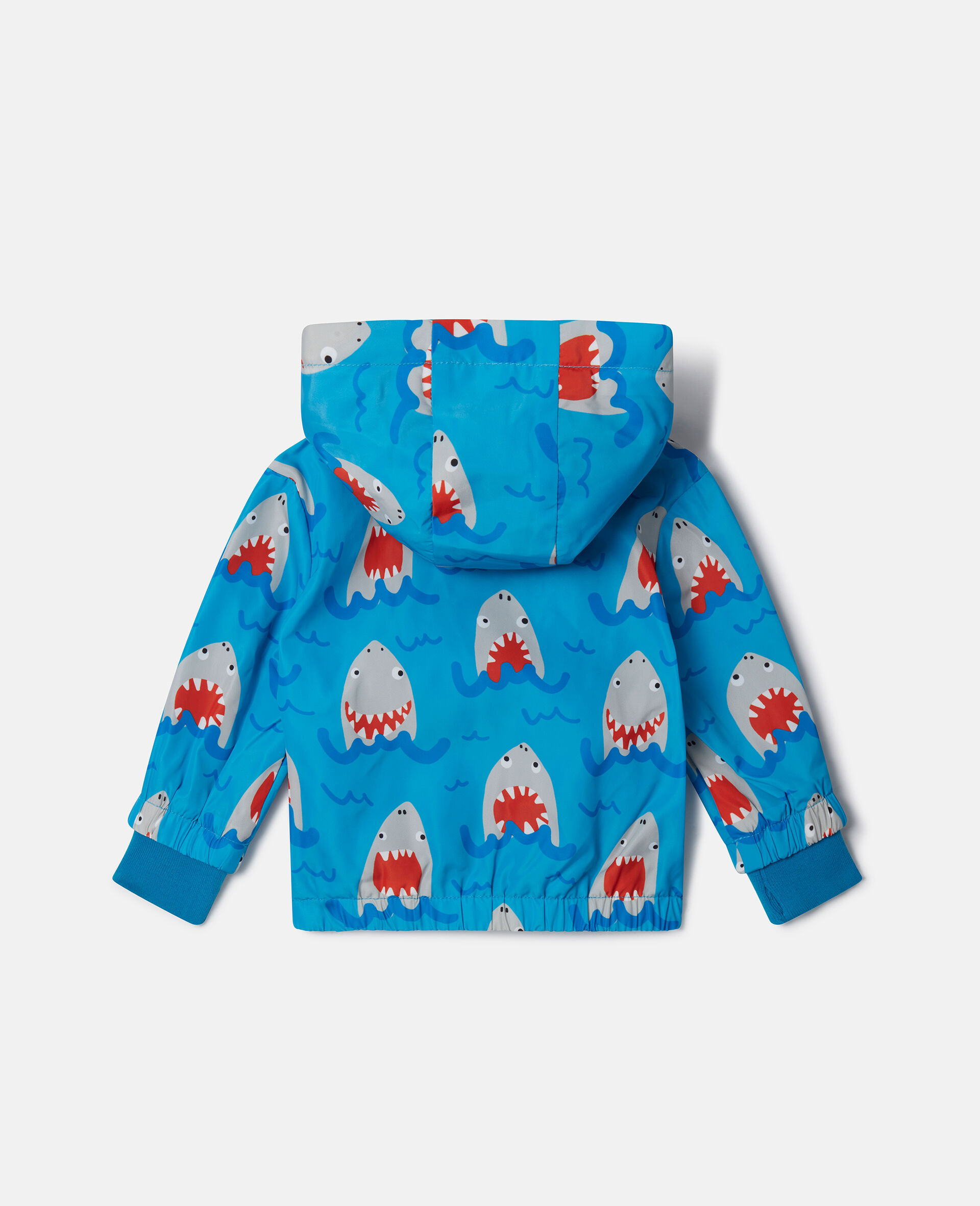 Shark Print Hooded Jacket-Multicolour-large Shark Print Hooded Jacket-Multicolour-large image number 2