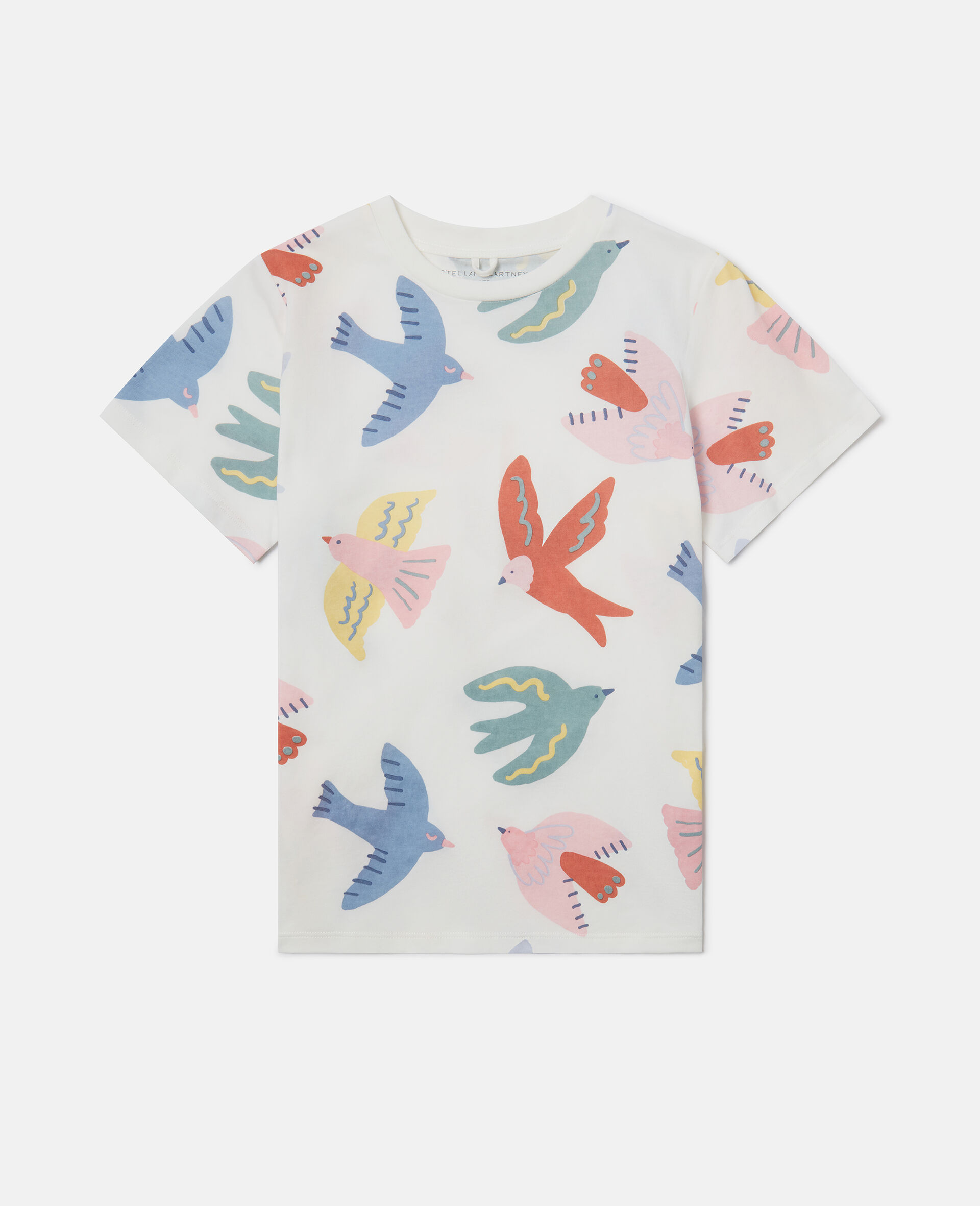 T shirt avec imprime colombe-Blanc-medium