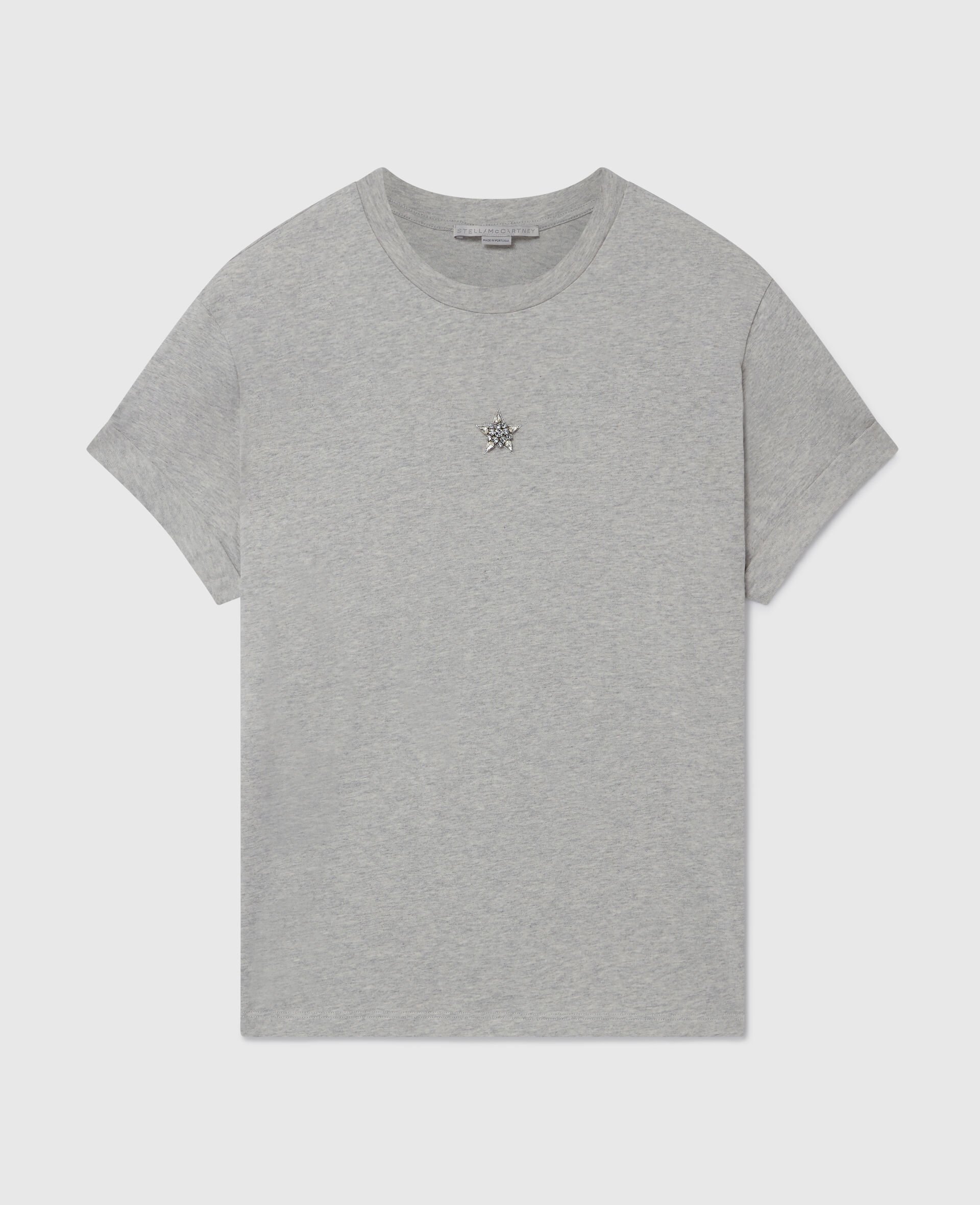 Star Boxy T-Shirt-Grey-medium