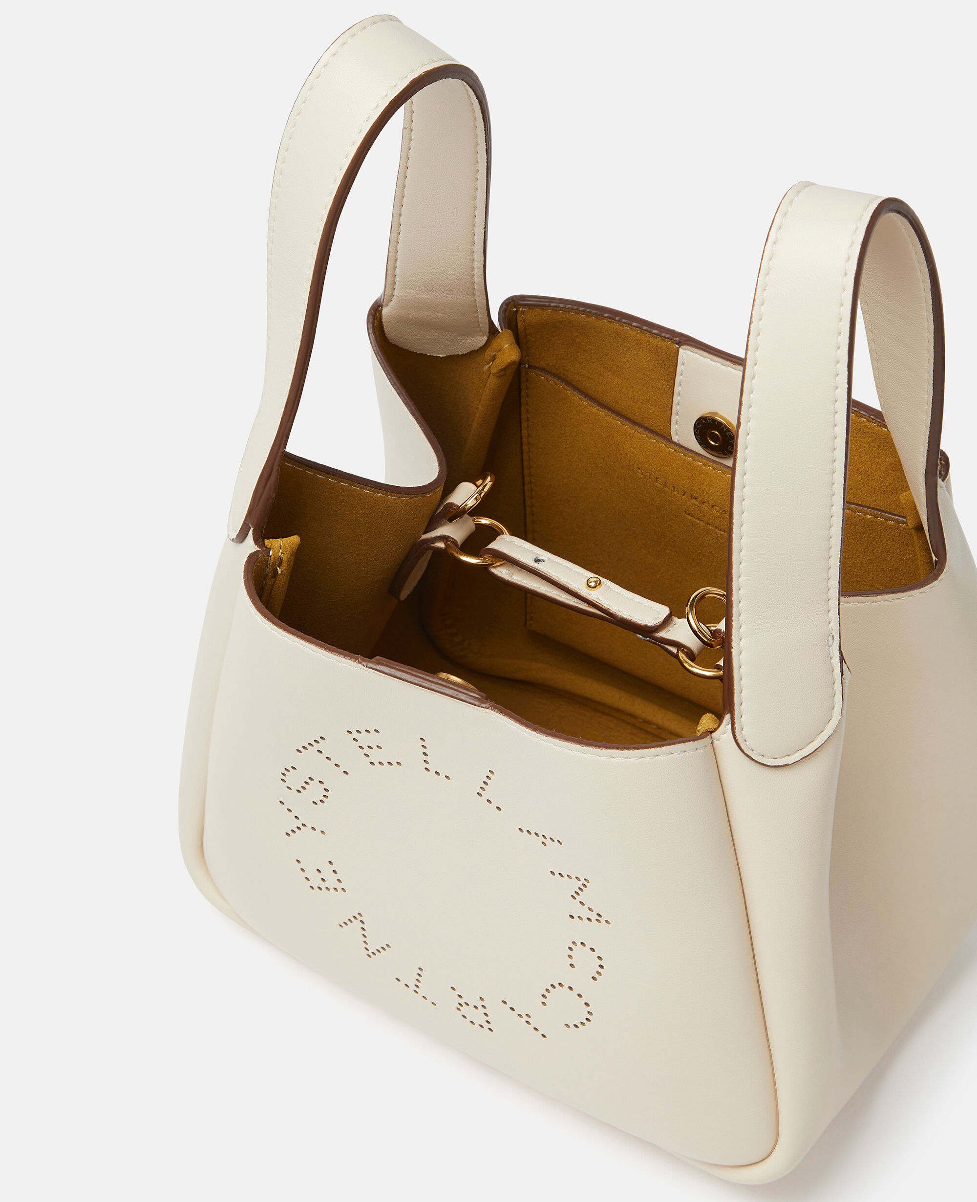 Women Magnolia white Logo Double Top Handle Crossbody Bag | Stella