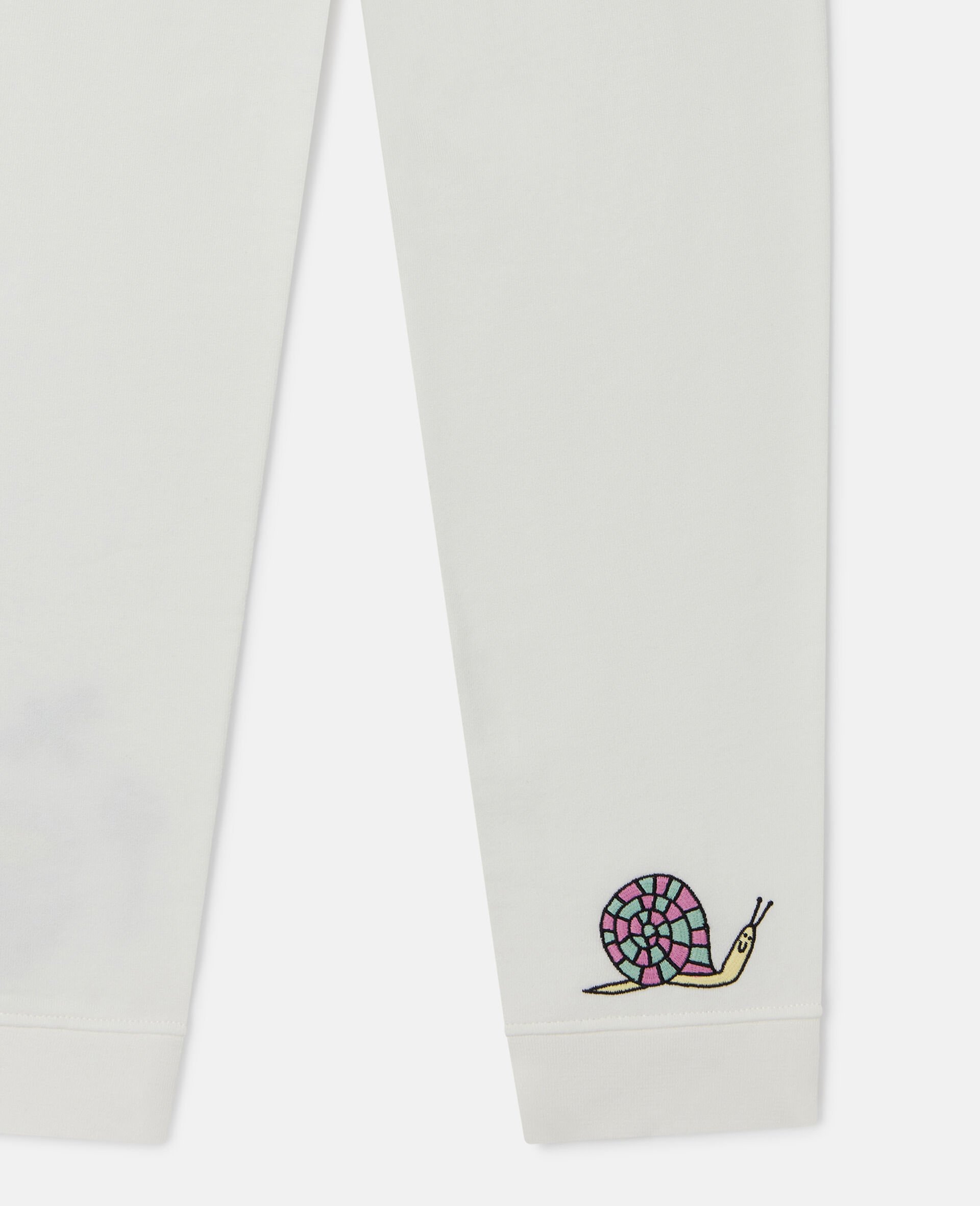 Woodland Friends Drawstring Sweatpants-White-large image number 3