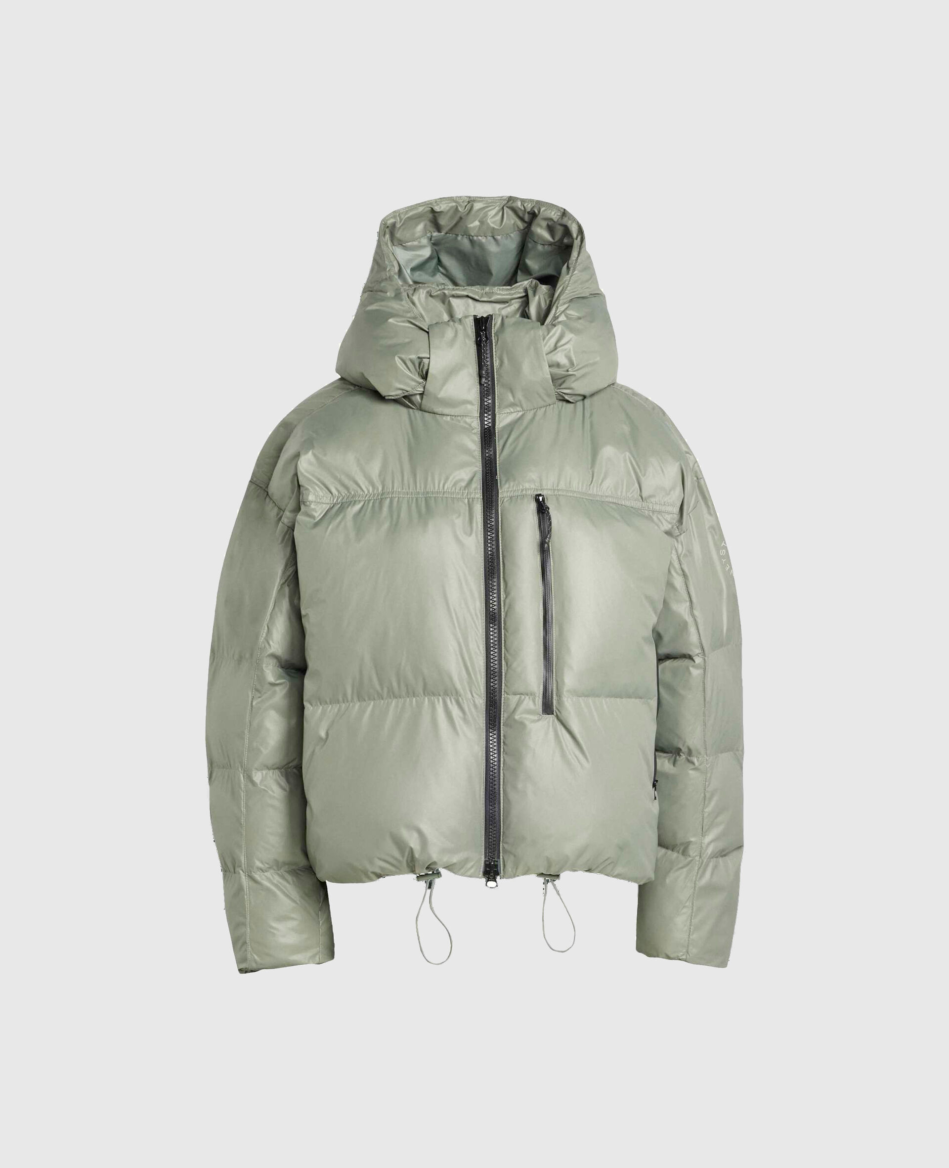 TrueNature Short Padded Hooded Jacket-Green-medium