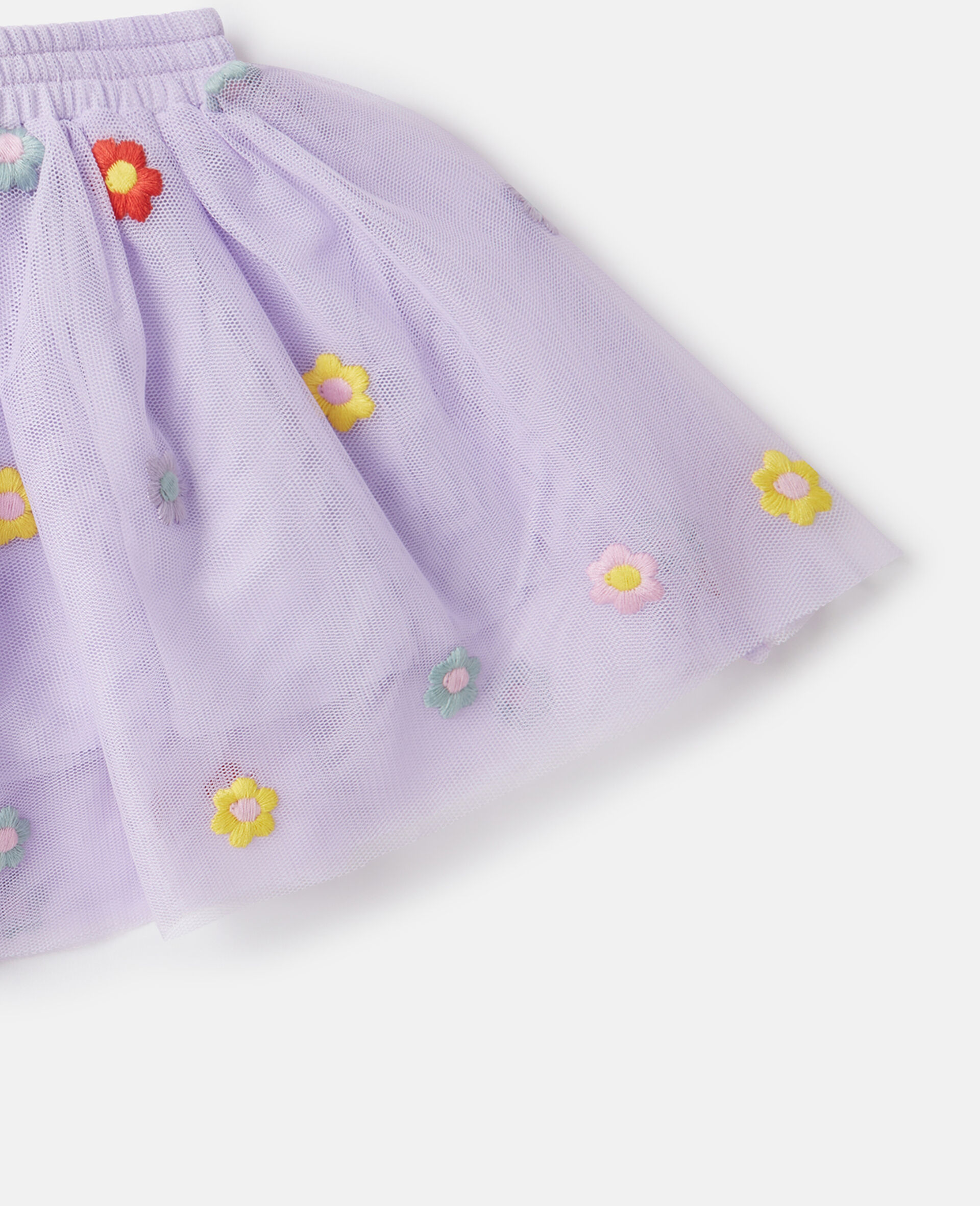 Floral-Embroidered Tulle Skirt-Purple-large Floral-Embroidered Tulle Skirt-Purple-large image number 3
