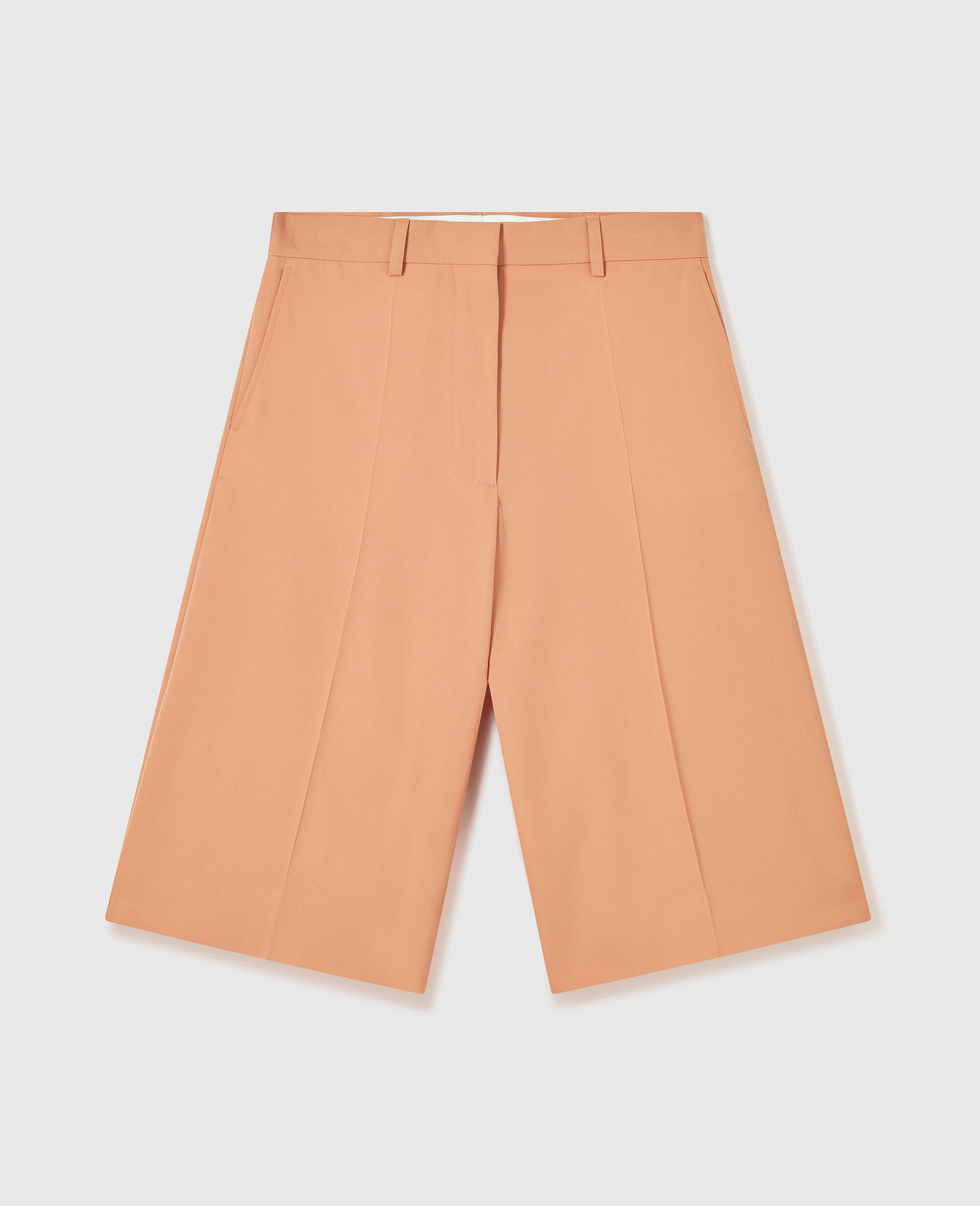 BERMUDA WIDE LEG CLASSIC TAILORING-Orange-medium