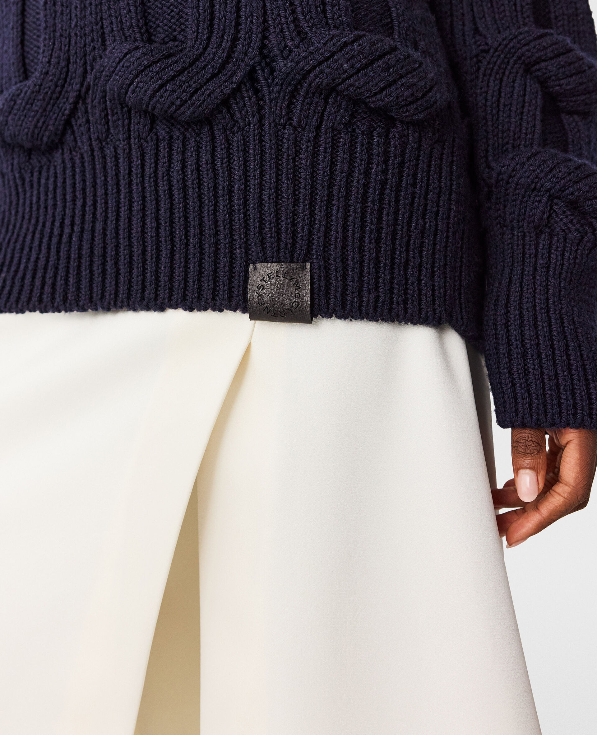 Tailored Satin Midi Skirt-Black-large image number 2