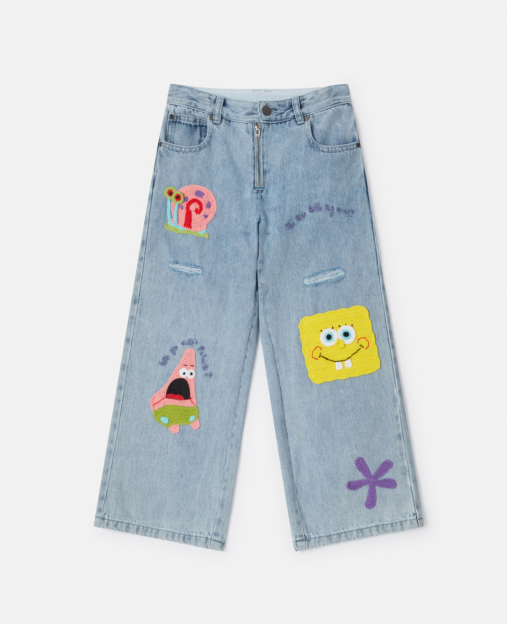 SpongeBob Graphic Denim Jeans-Blue-large image number 0