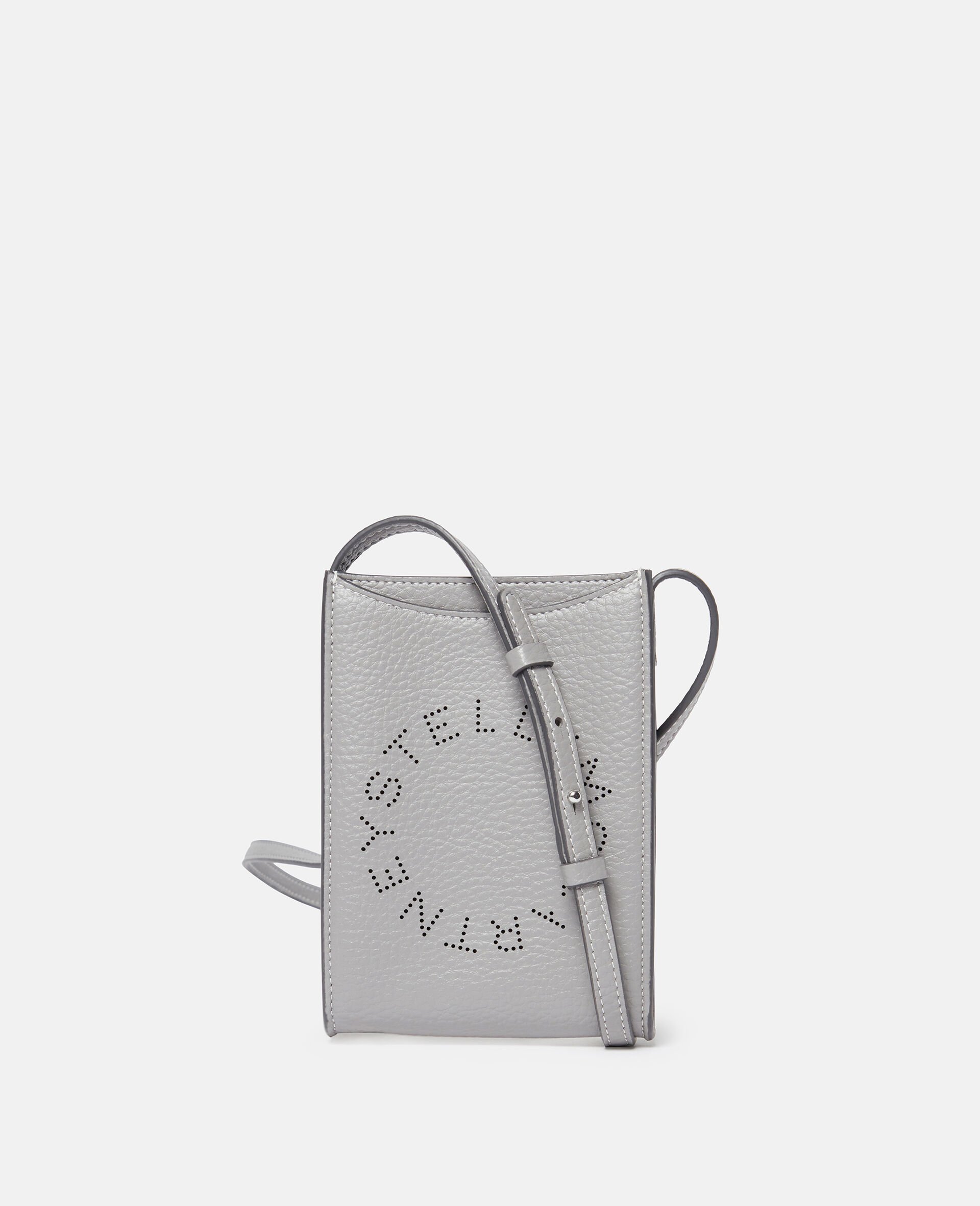 Logo Grainy Alter Mat Crossbody Phone Pouch-Grey-medium