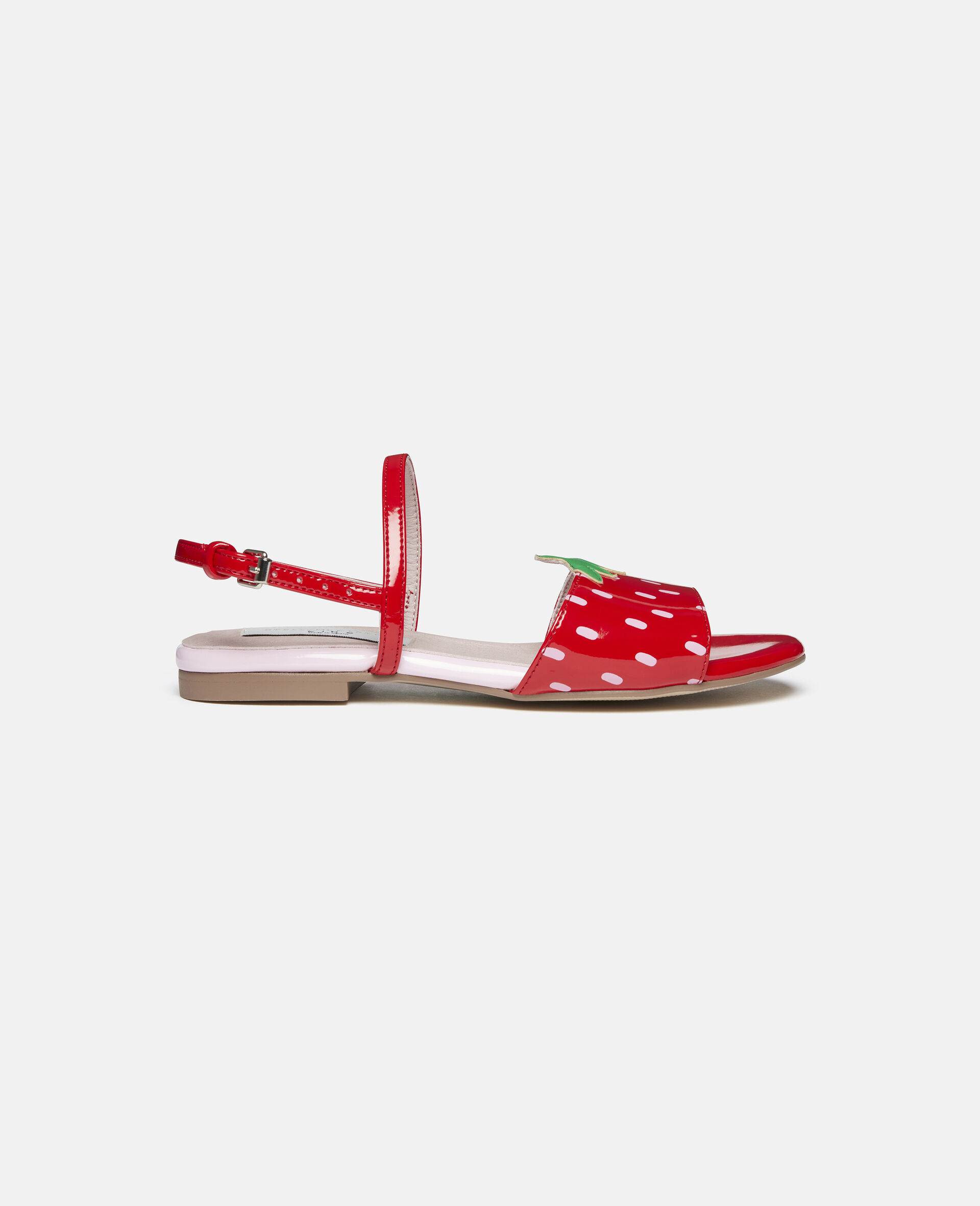 Sandales en matiere synthetique a imprime fraise-Rouge-large image number 0