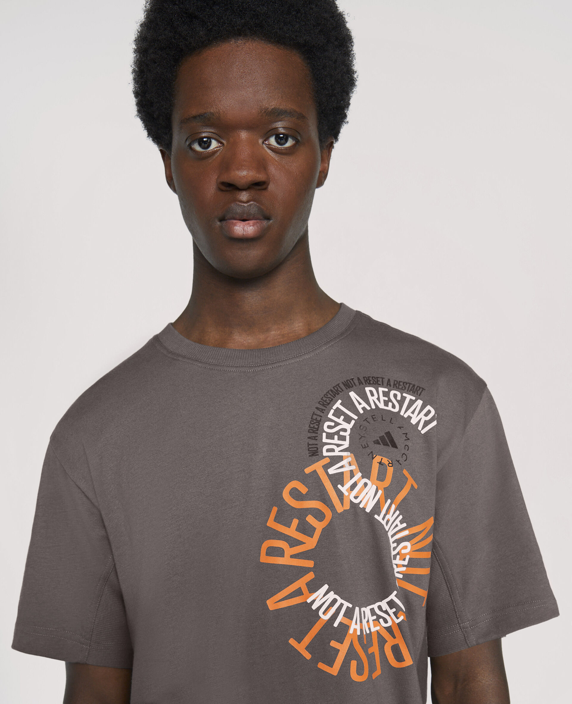 Unisex T-Shirt with Logo-Grey-large image number 3