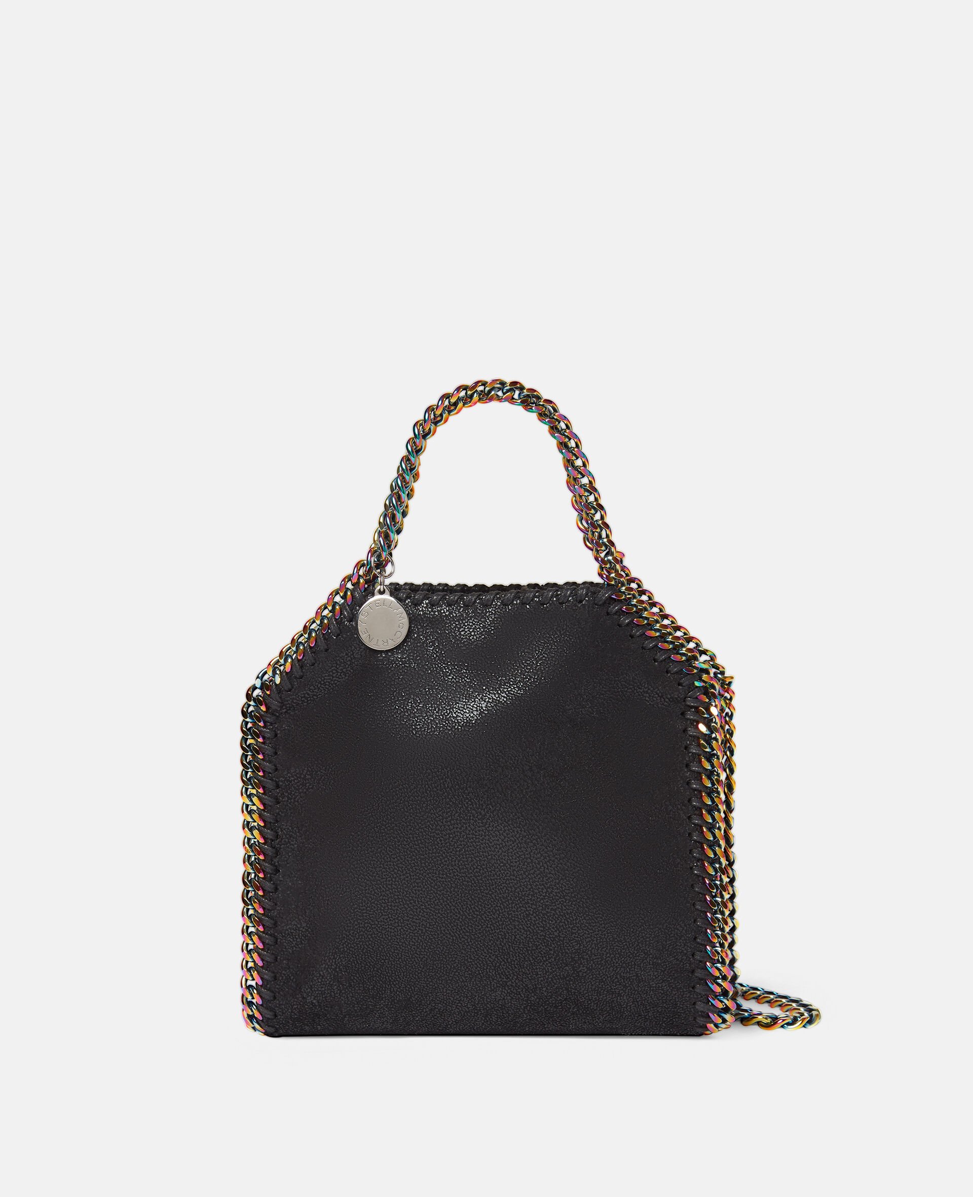 Kleine Falabella Tote Bag mit Kette und holografischem Effekt-Schwarz-large image number 0