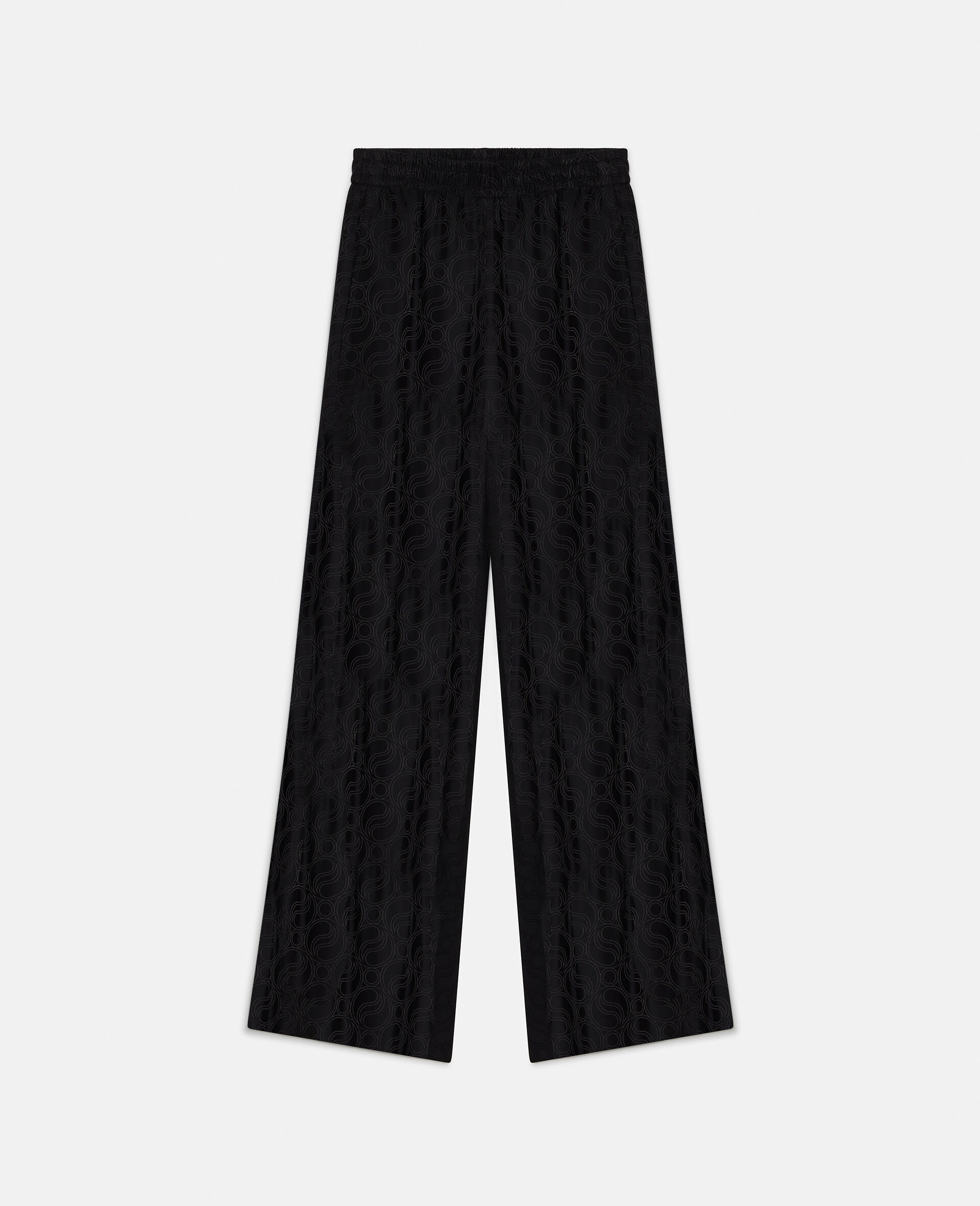 Wide-Leg S-Wave Trousers-Black-large image number 0