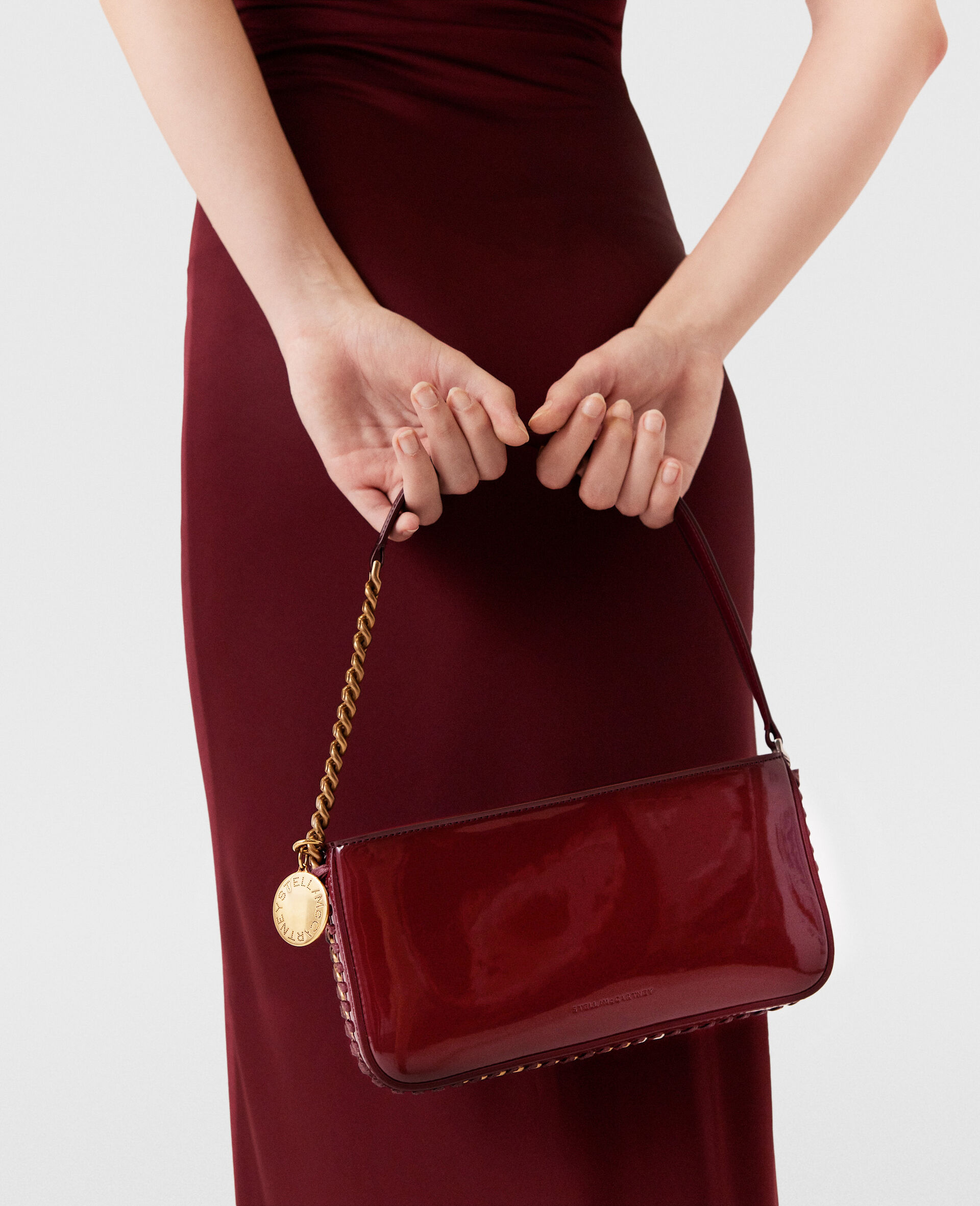 Falabella Pochette Shoulder Bag-Burgundy-model