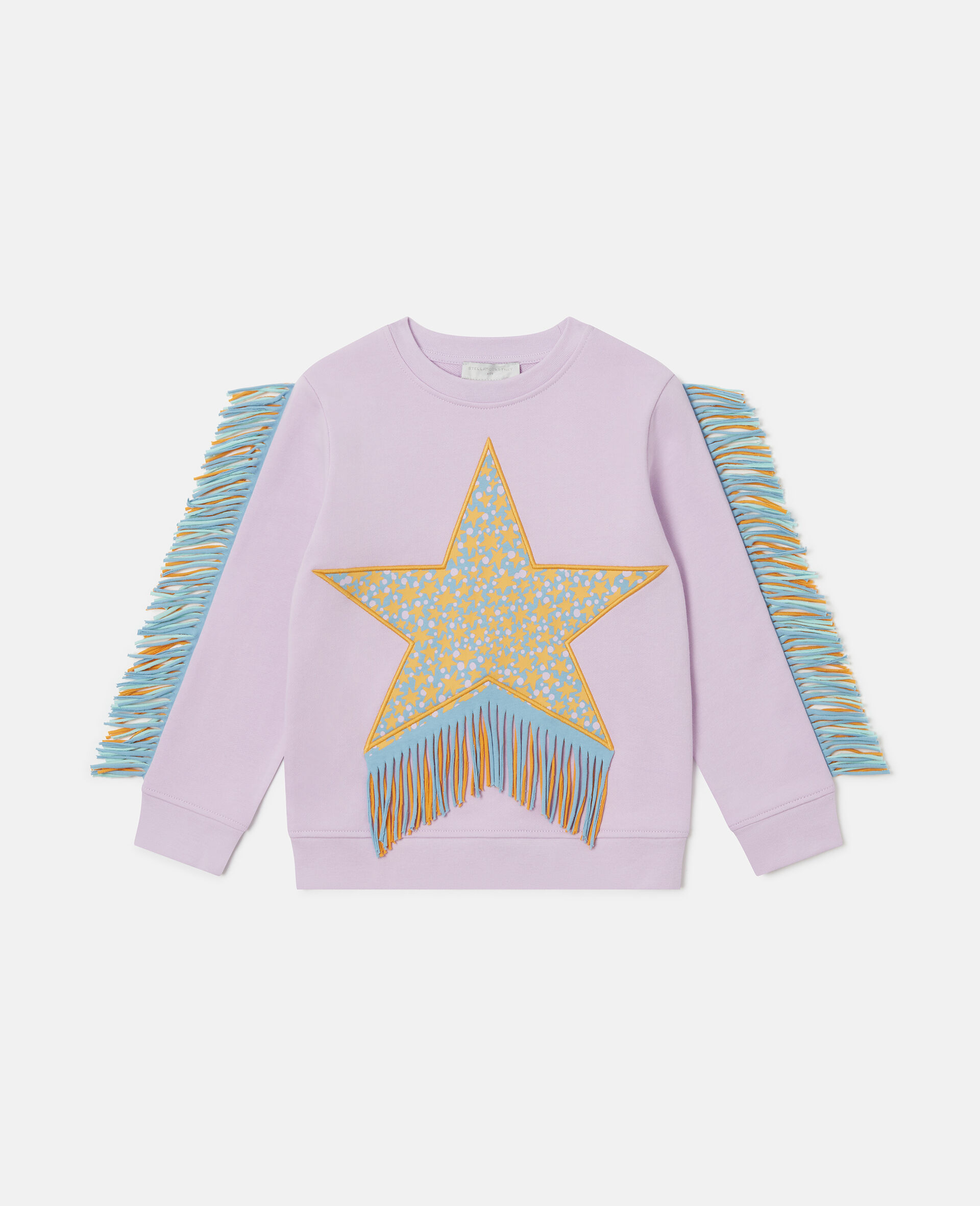 Fringed Star Graphic Sweatshirt-Purple-large image number 0