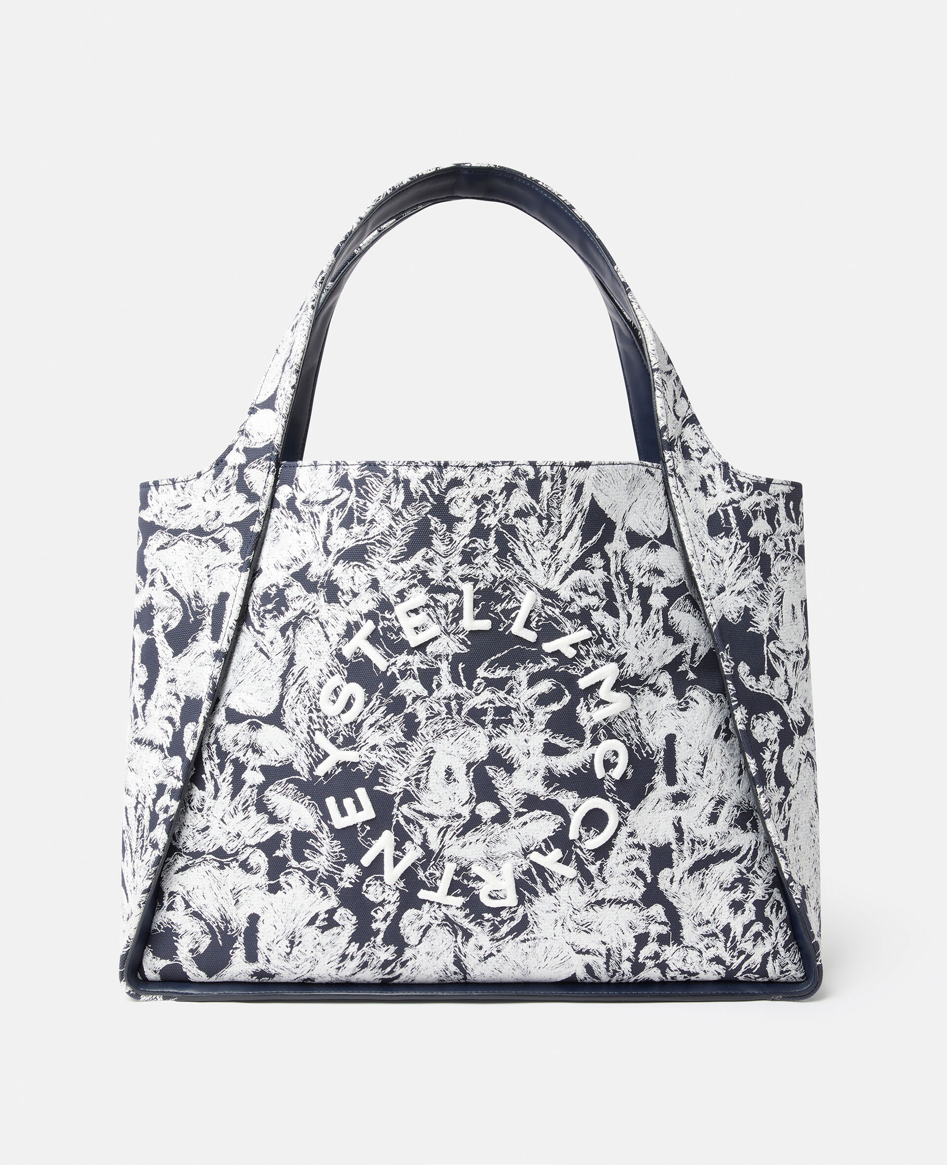 Black Lavender Floral Tote Bag, Floral Print Women's Designer Tote Bag-  Made in USA/EU