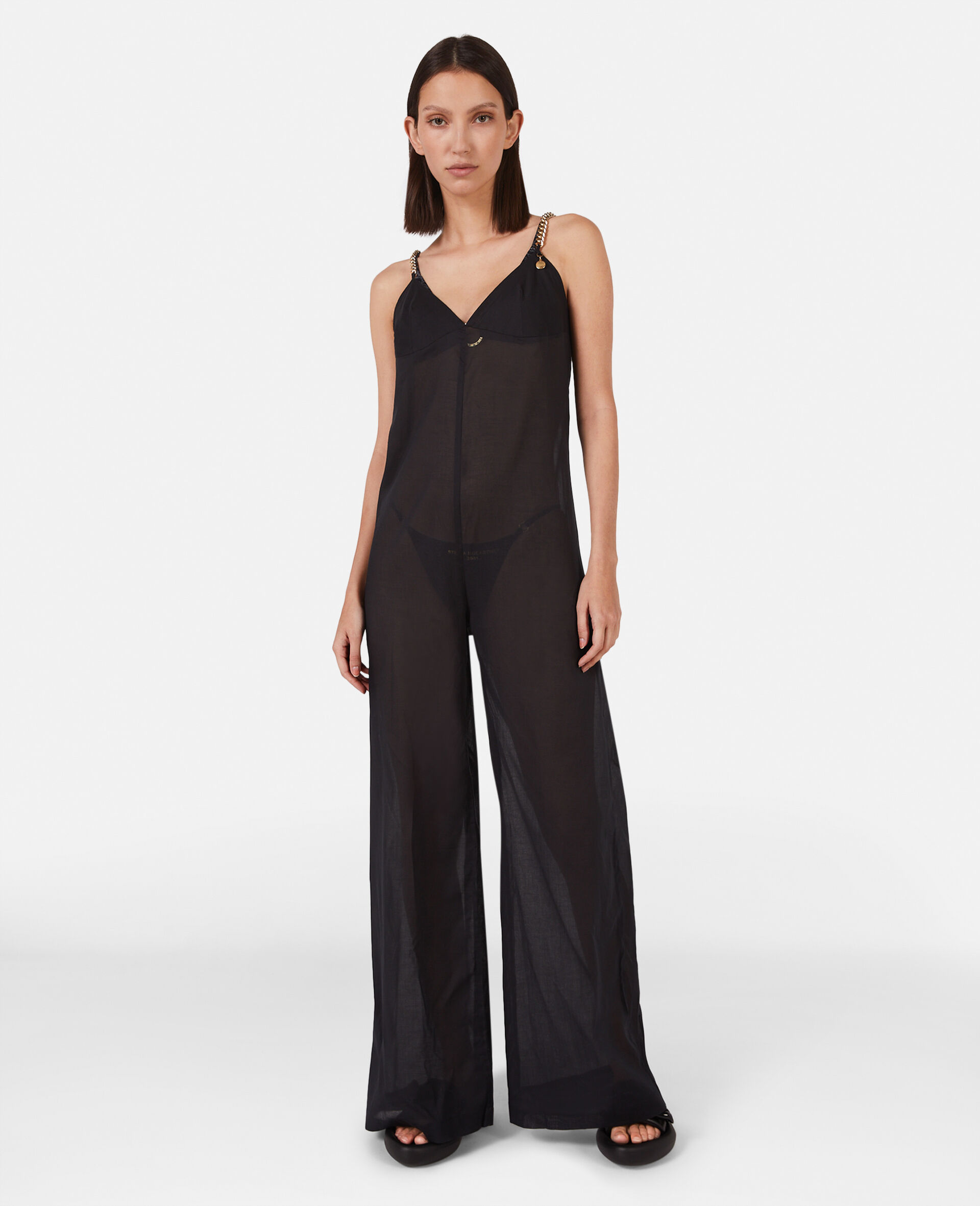 Falabella Beach Jumpsuit-Black-model Falabella Beach Jumpsuit-Black-model