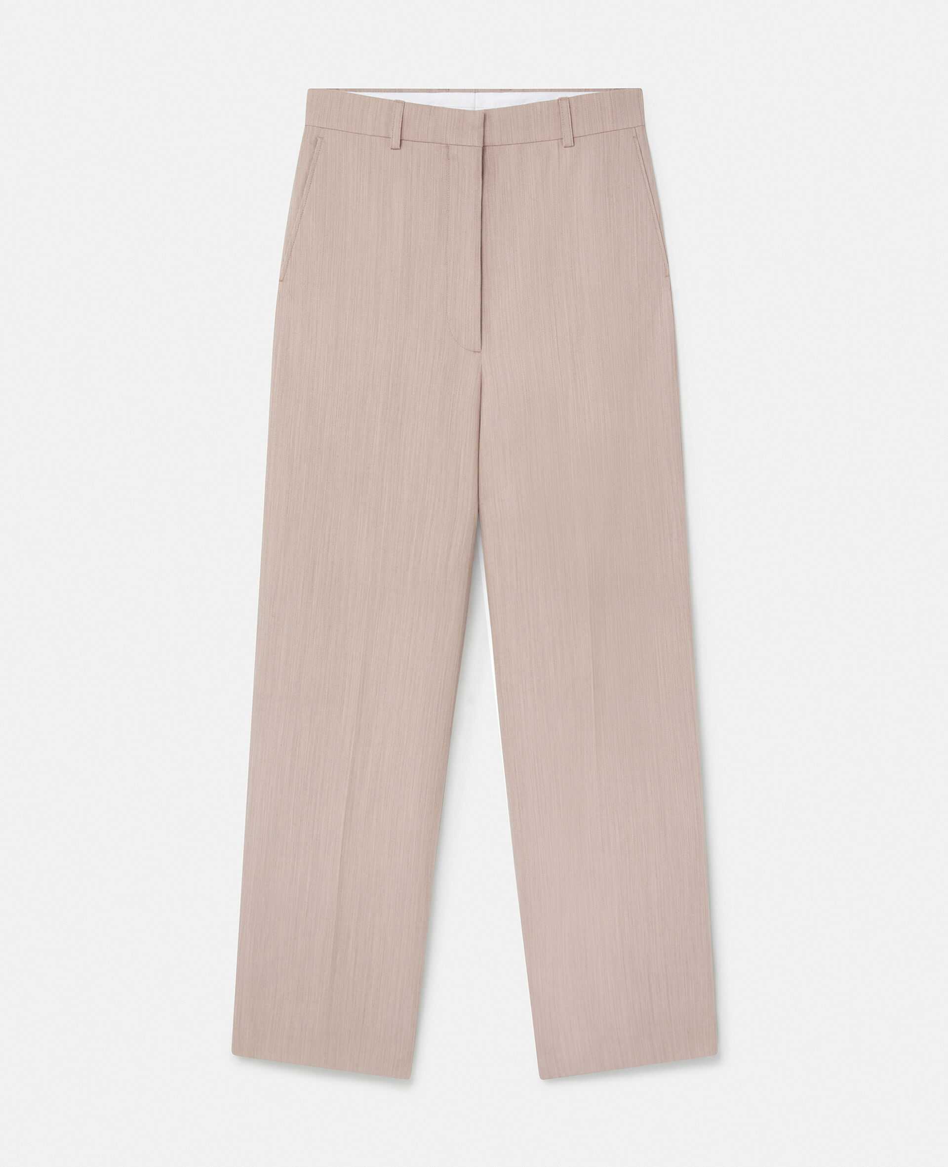 Pleated Low-Rise Pants -Pink-large image number 0