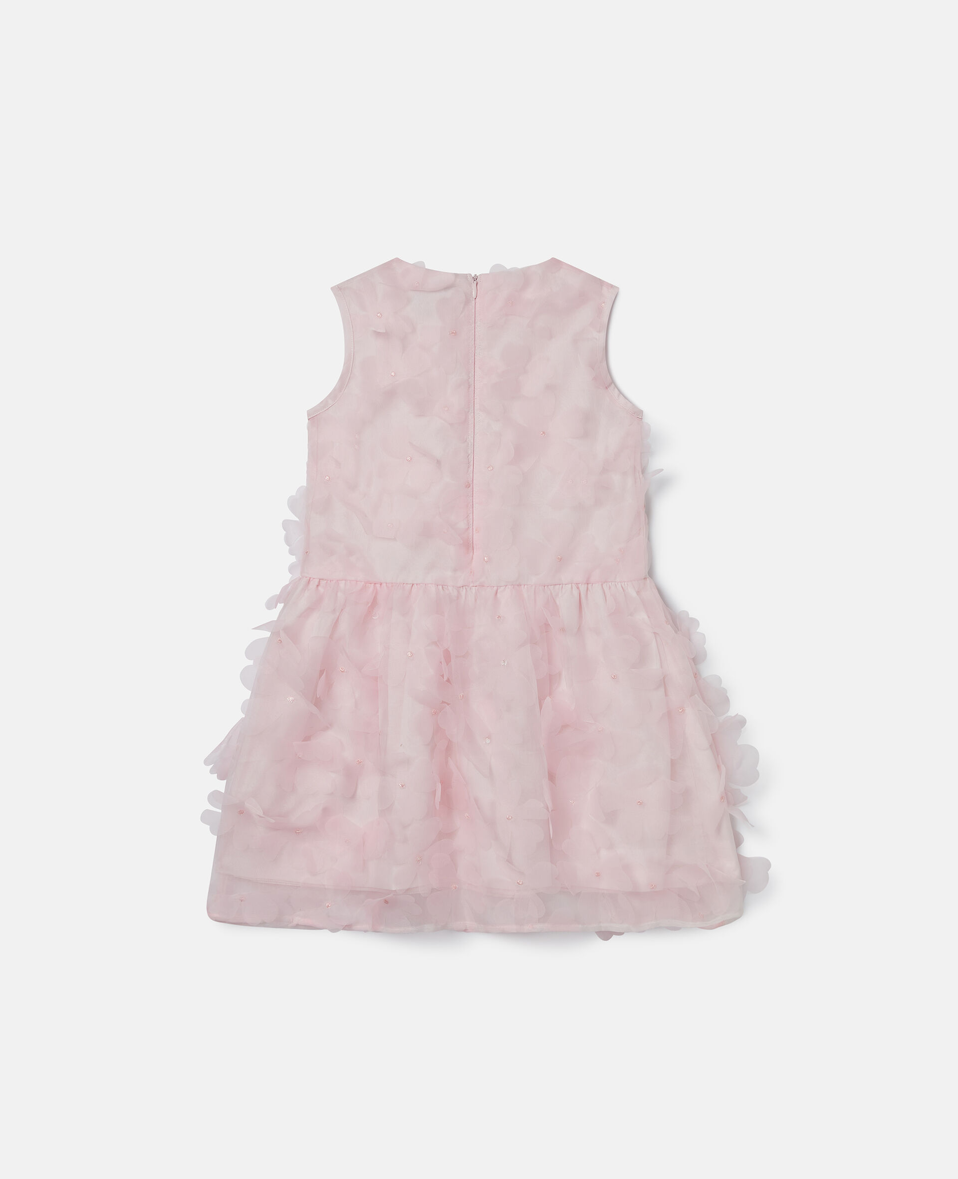 Flower Appliqué Sleeveless Dress-Pink-large image number 2