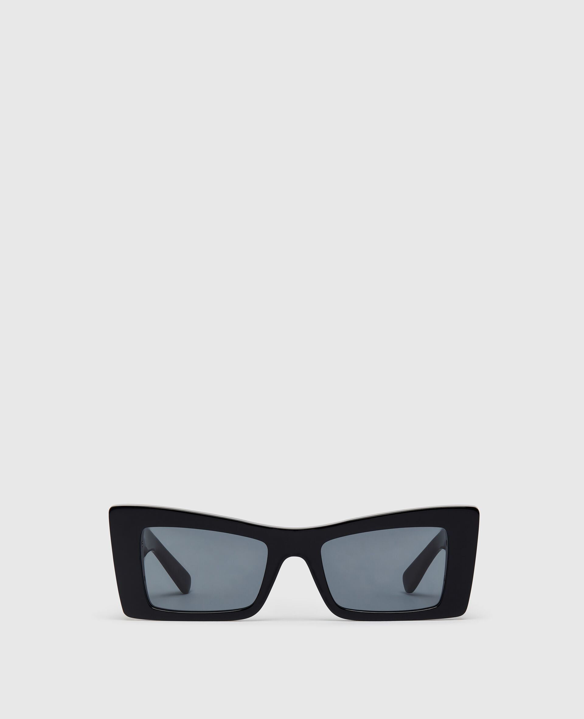 Square Cat-Eye Sunglasses-Black-medium