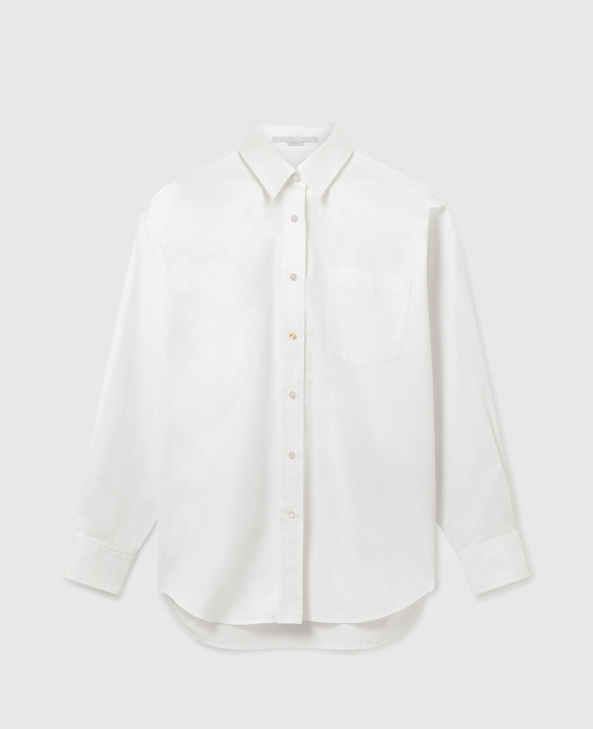 Regenerative Cotton Boyfriend Shirt-White-large image number 0
