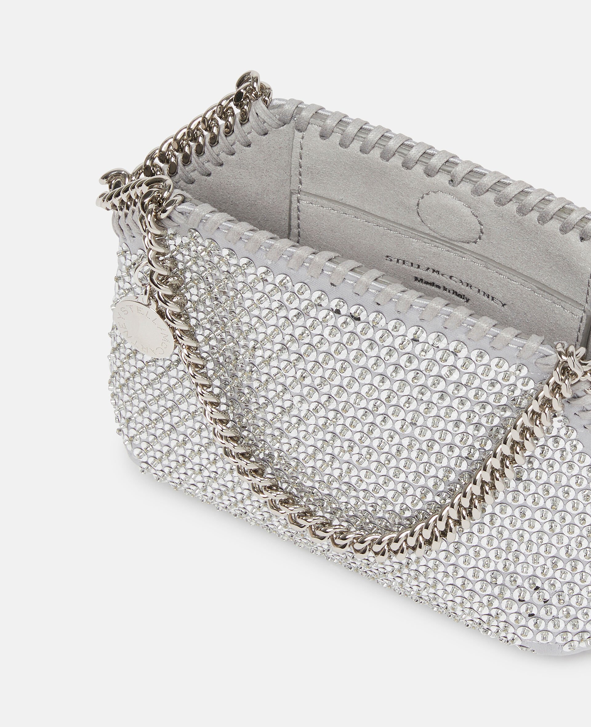 Falabella Sequin Tiny Tote Bag-Silver-large Falabella Sequin Tiny Tote Bag-Silver-large image number 4